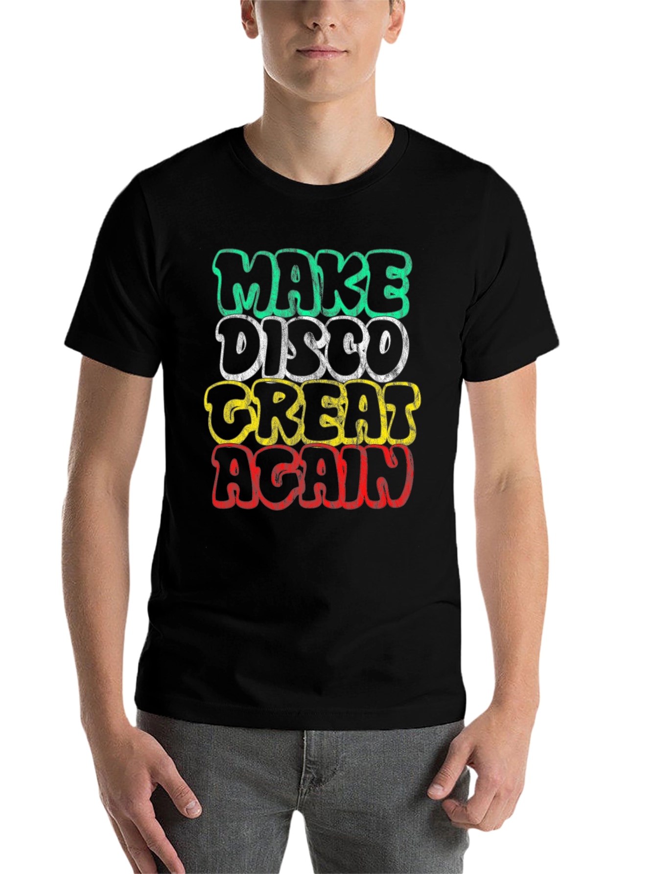 Black Make Disco Great Again T-Shirt view 7