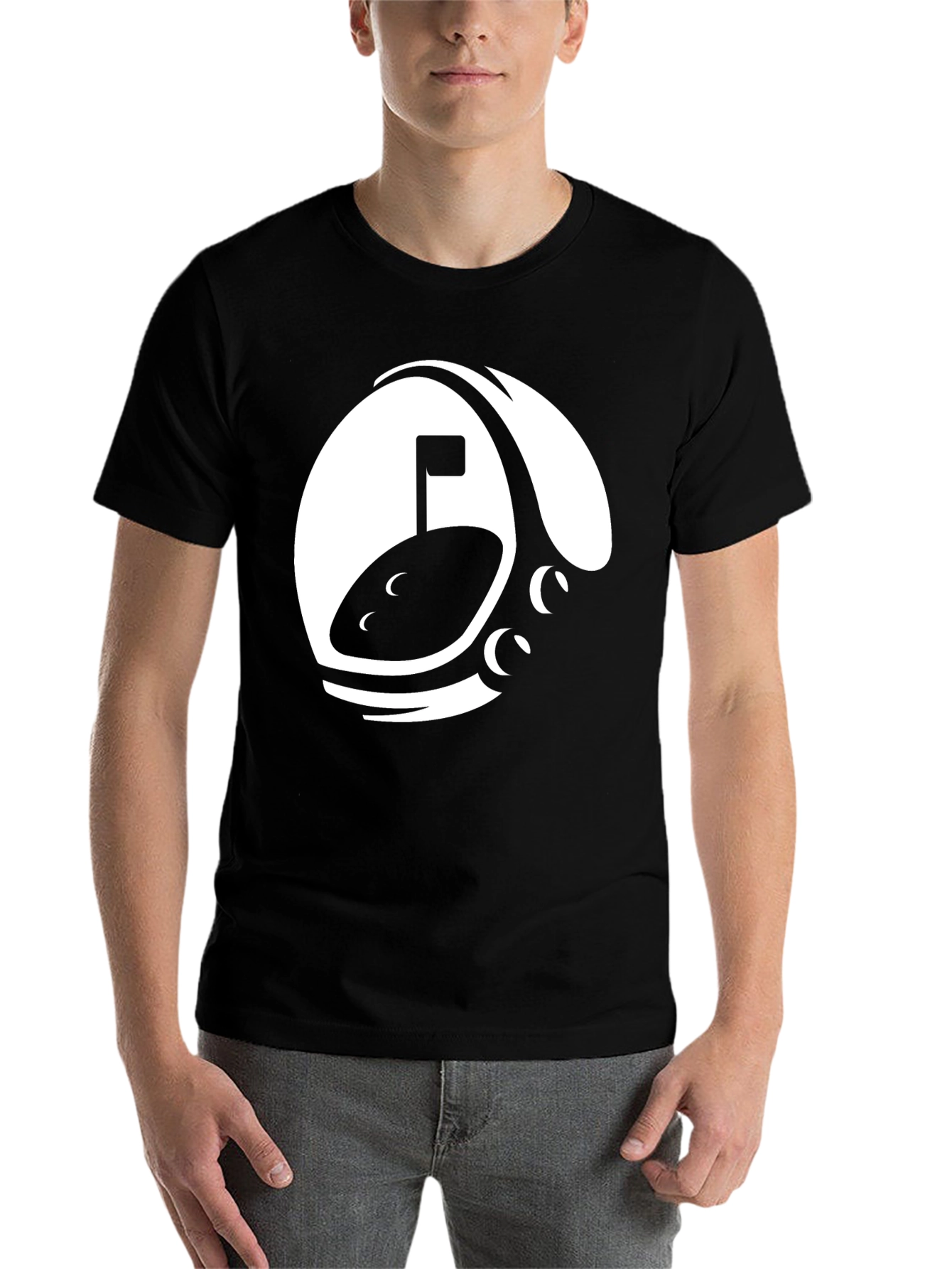 Black Abstract Golf Scene Graphic Tee - Black view 7