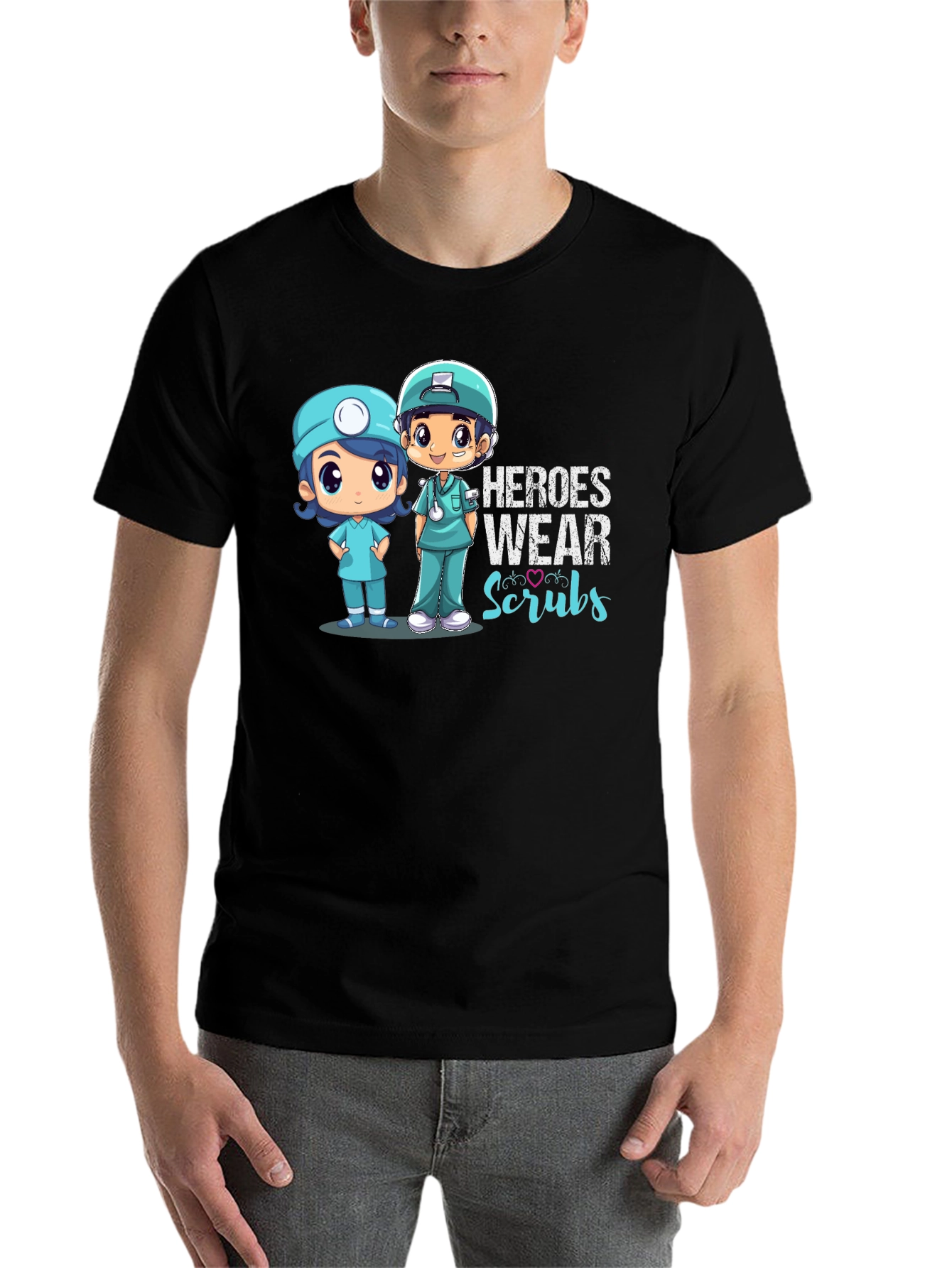 Black Heroes Wear Scrubs T-Shirt view 7