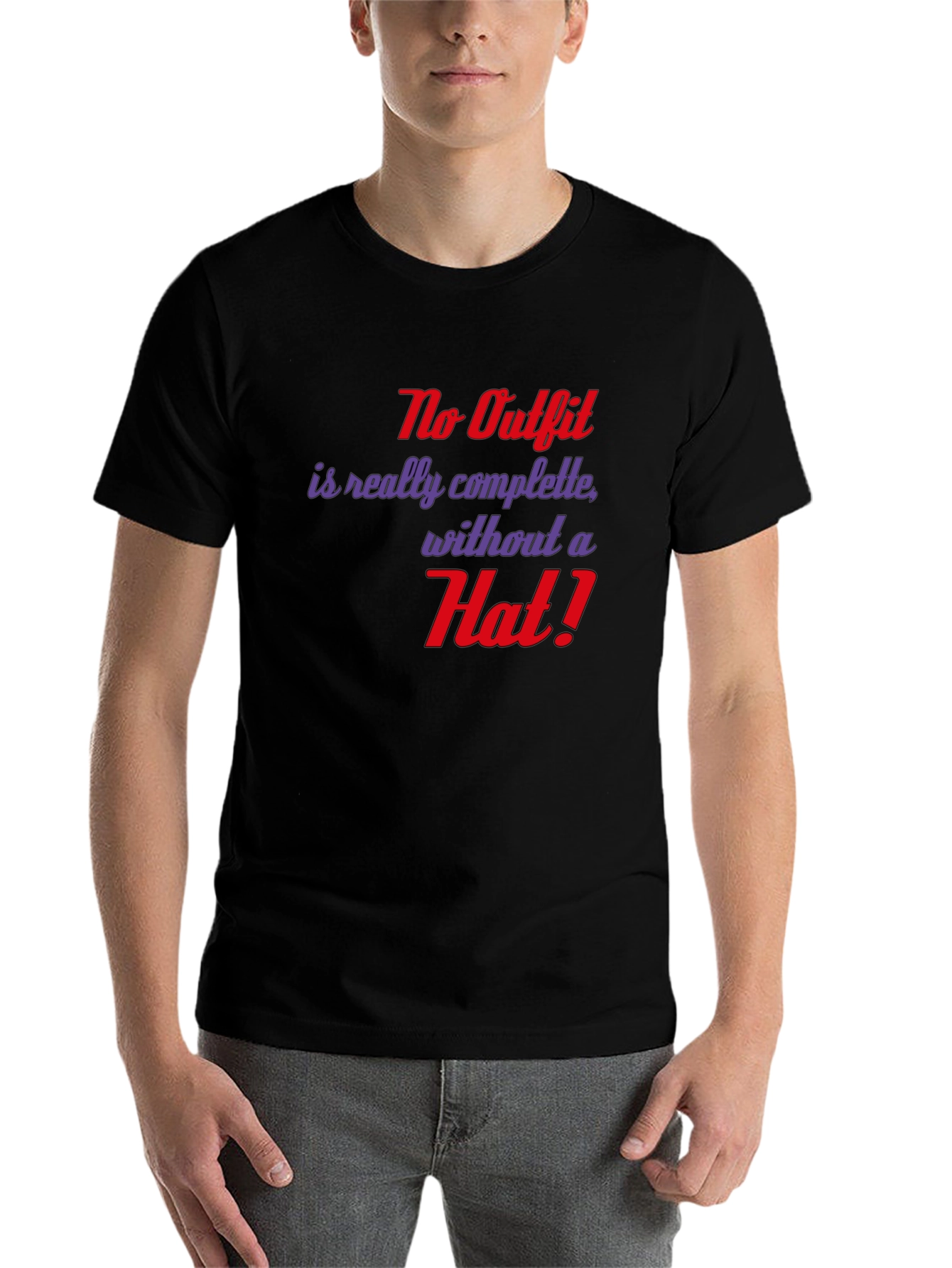 Black Hat Lover's T-Shirt: No Outfit Complete Without a Hat view 7