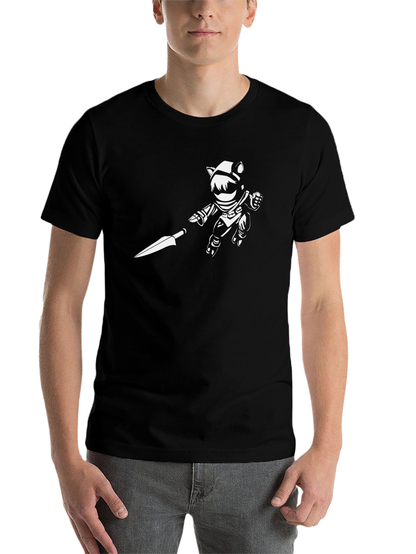 Black Astronaut Cat T-Shirt - Cool Graphic Tee view 7