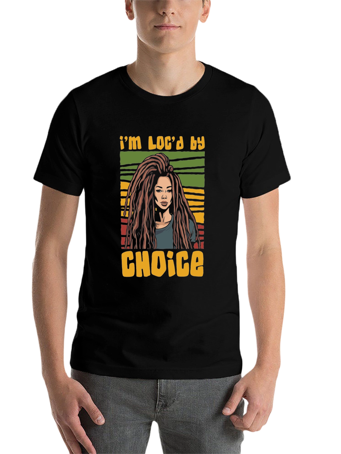 Black I'm Loc'd By Choice Graphic Tee view 7