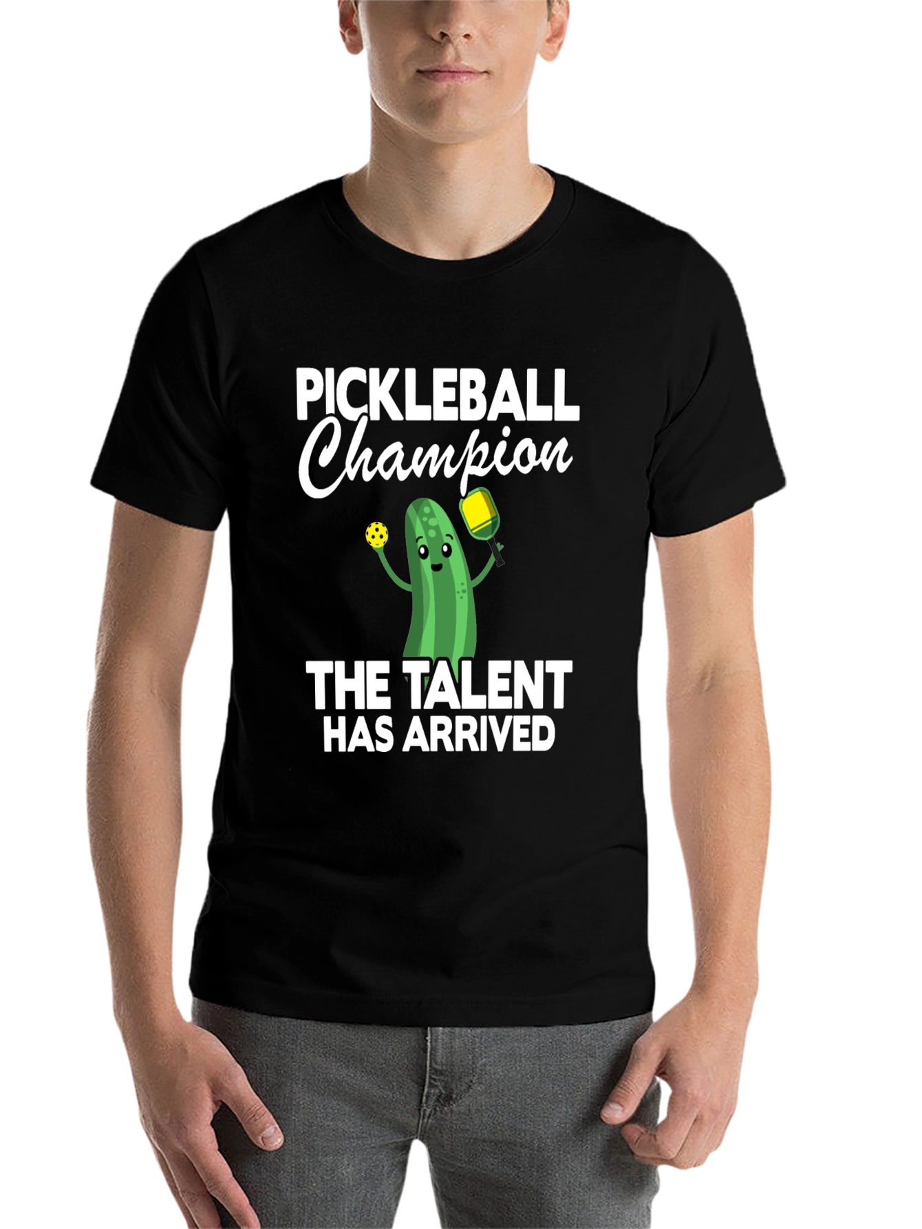 Black Pickleball Champion T-Shirt - The Talent Has Arrived! view 7