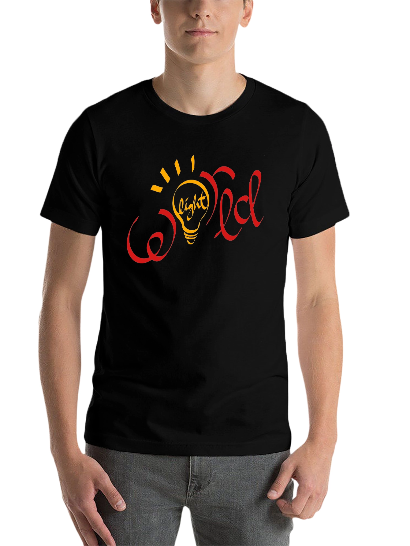 Black Enlightened World Graphic T-Shirt view 7