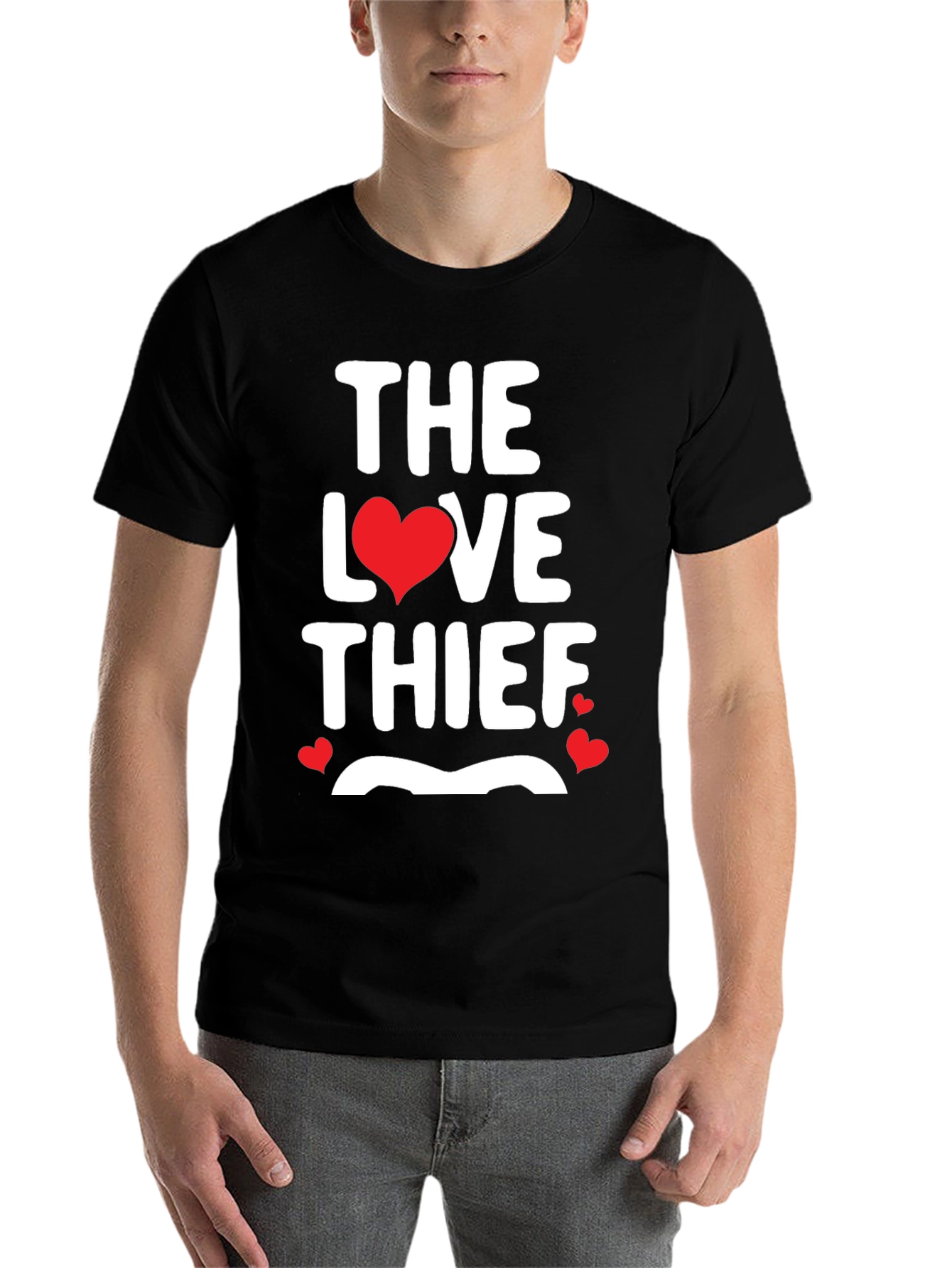 Black The Love Thief Graphic T-Shirt view 7
