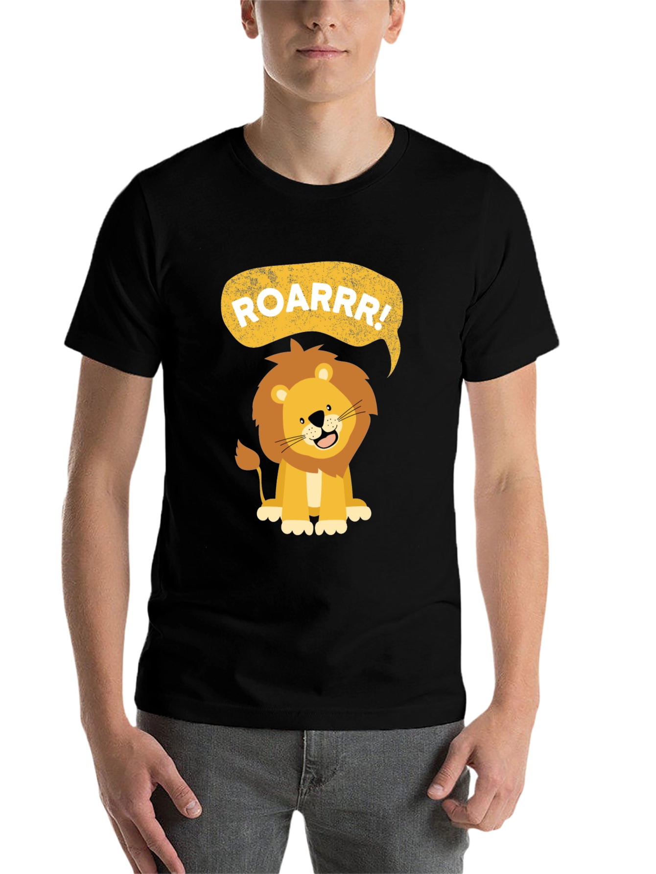 Black Lion "ROARRR" Graphic T-Shirt view 7