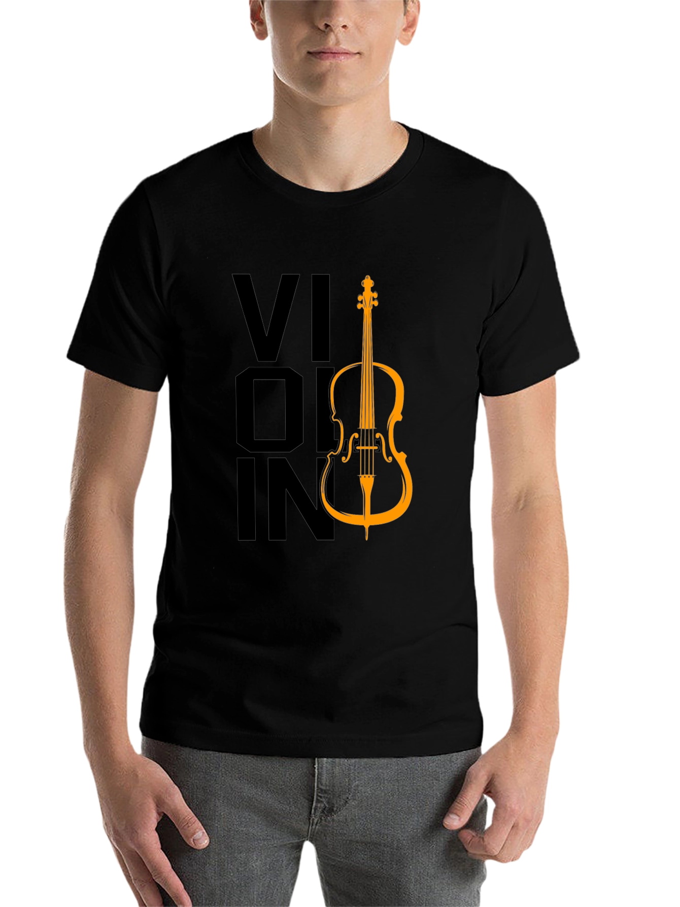Black Violin Graphic Tee - Classic Music Lover T-Shirt view 7