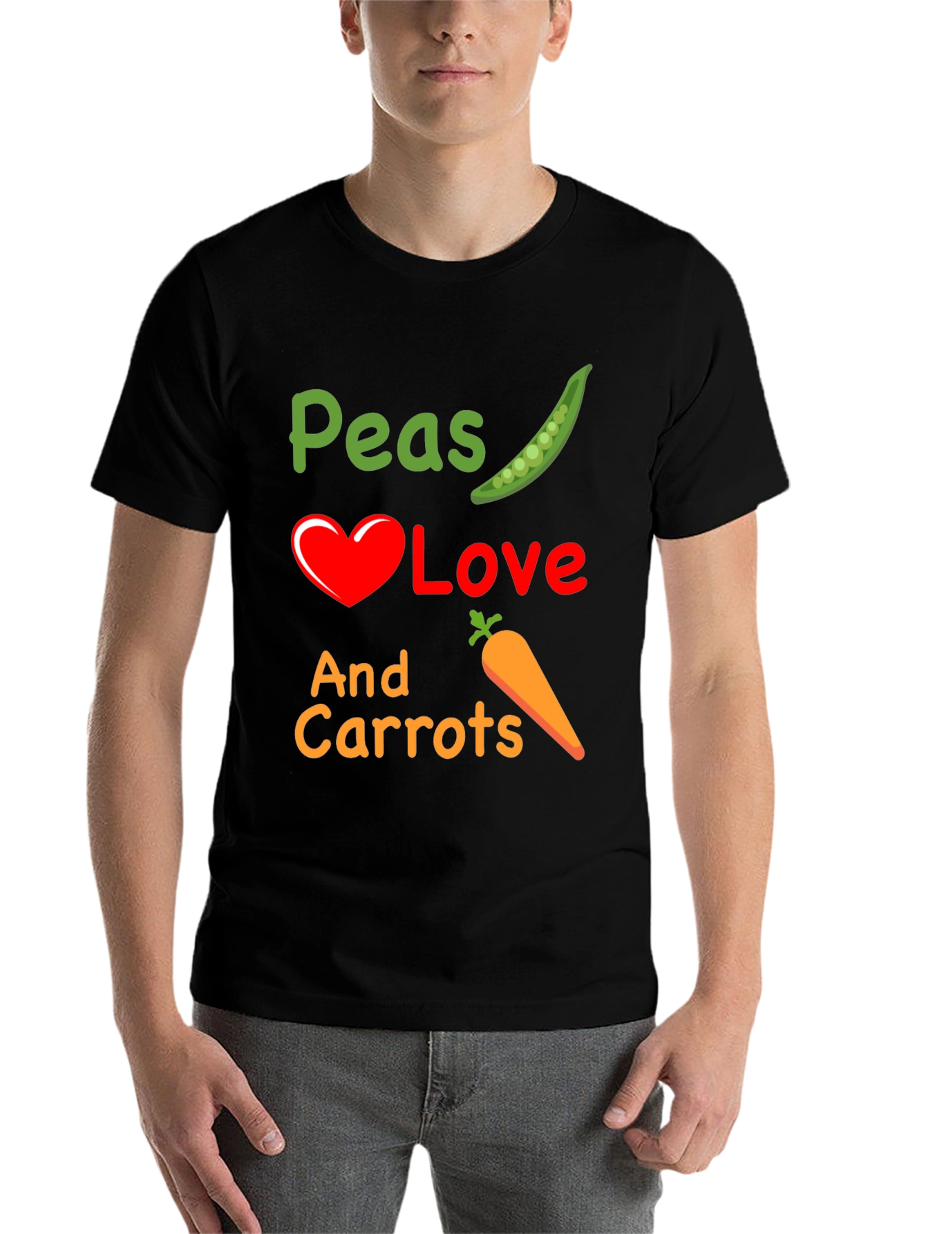 Black Peas Love And Carrots Graphic T-Shirt view 7