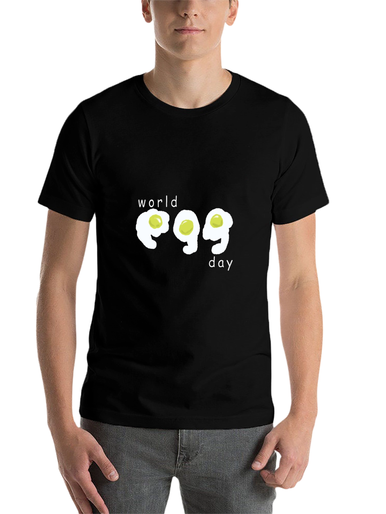 Black World Egg Day Graphic Tee - Black view 7