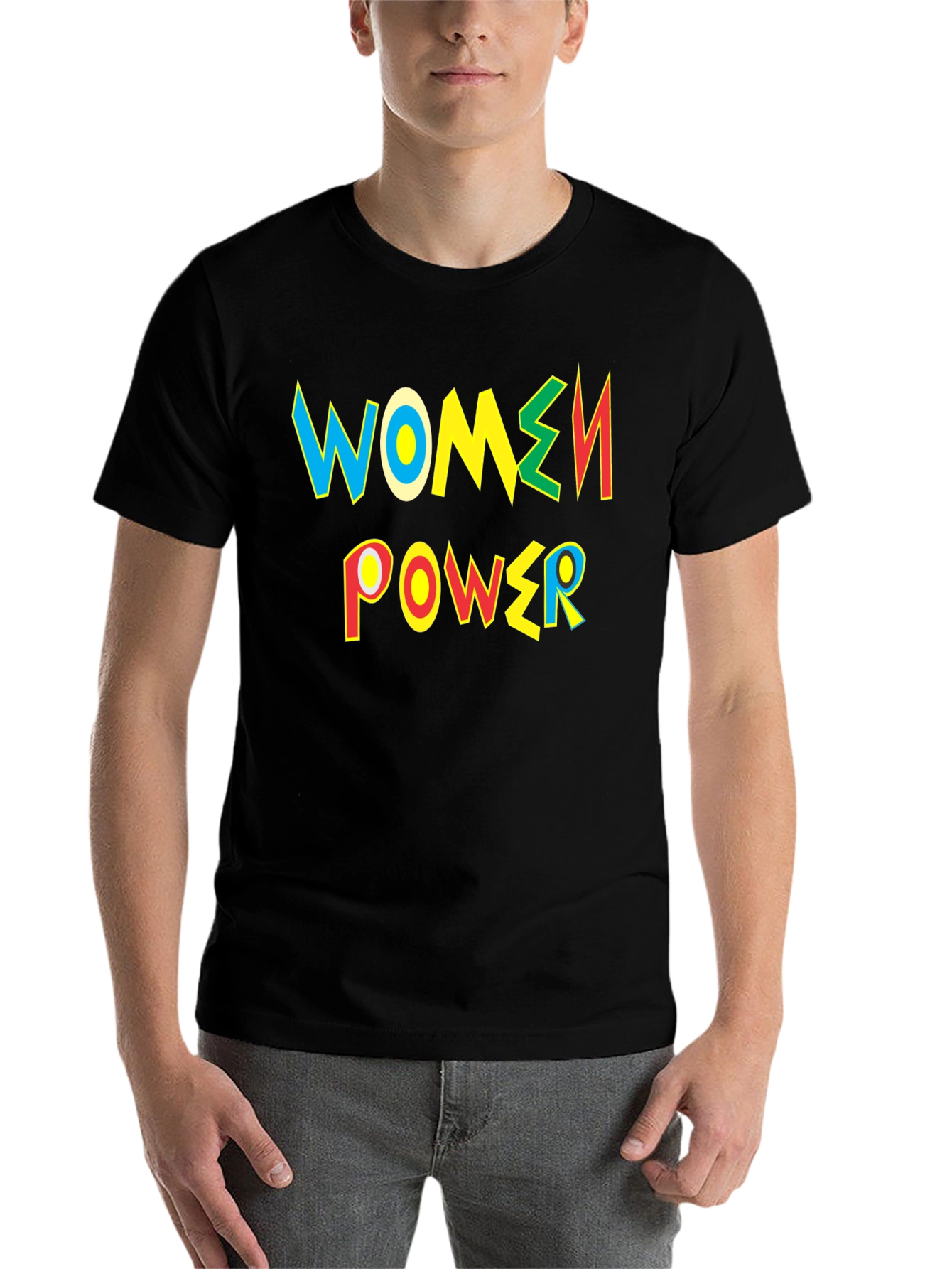 Black Women Power Black T-Shirt - Colorful Graphic Tee view 7
