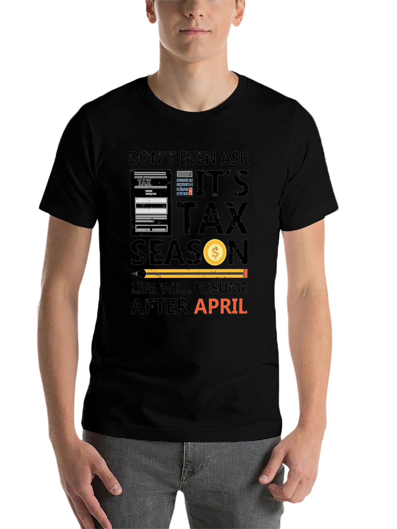 Black Don't Ask Tax Season T-Shirt view 7