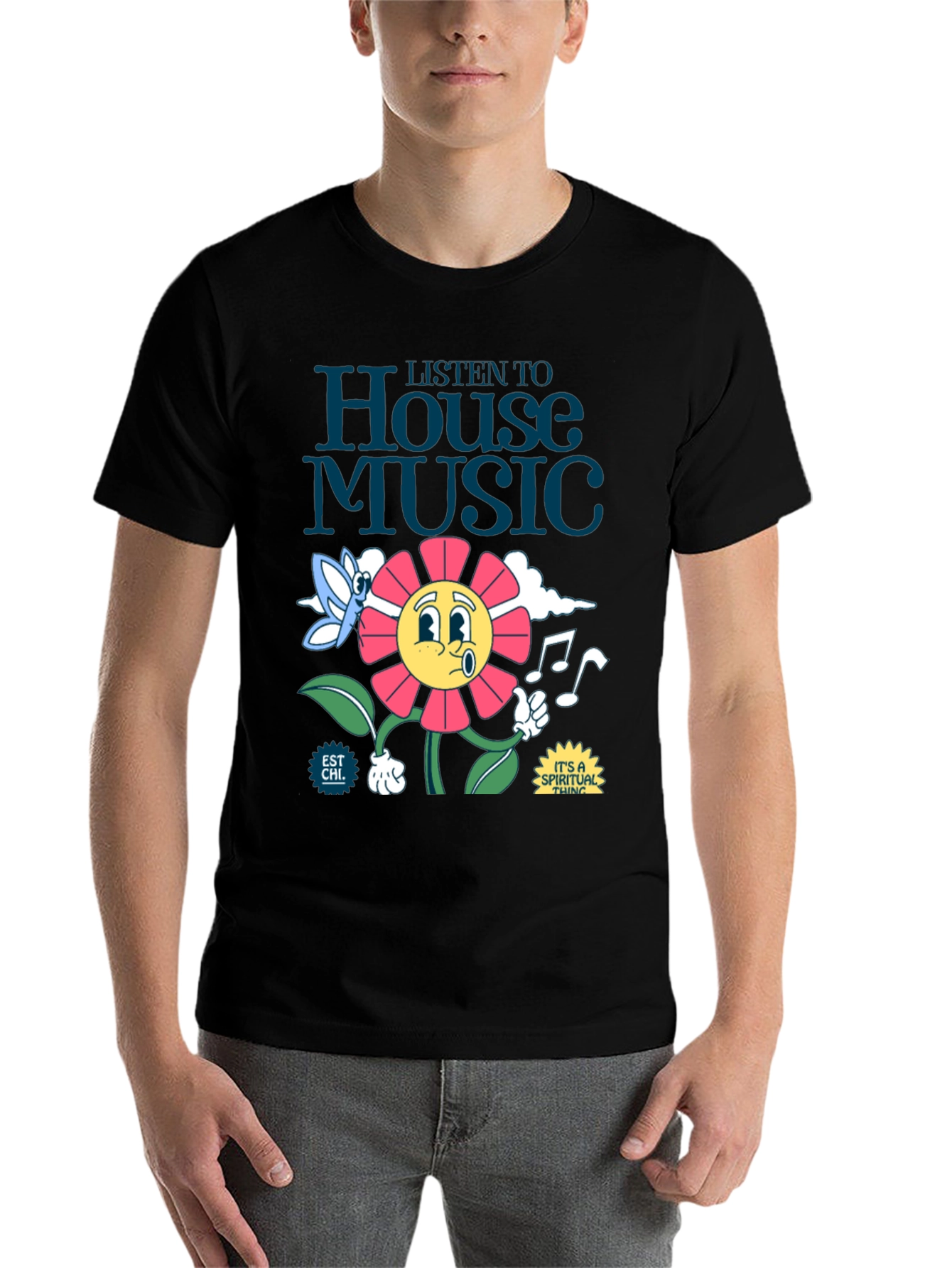 Black House Music Graphic Tee - Spiritual Vibe view 7