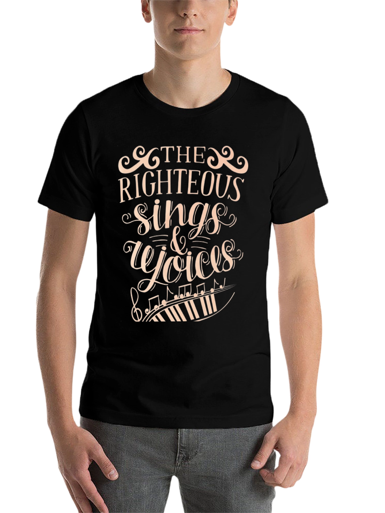 Black Righteous Sings & Rejoices Graphic Tee view 7