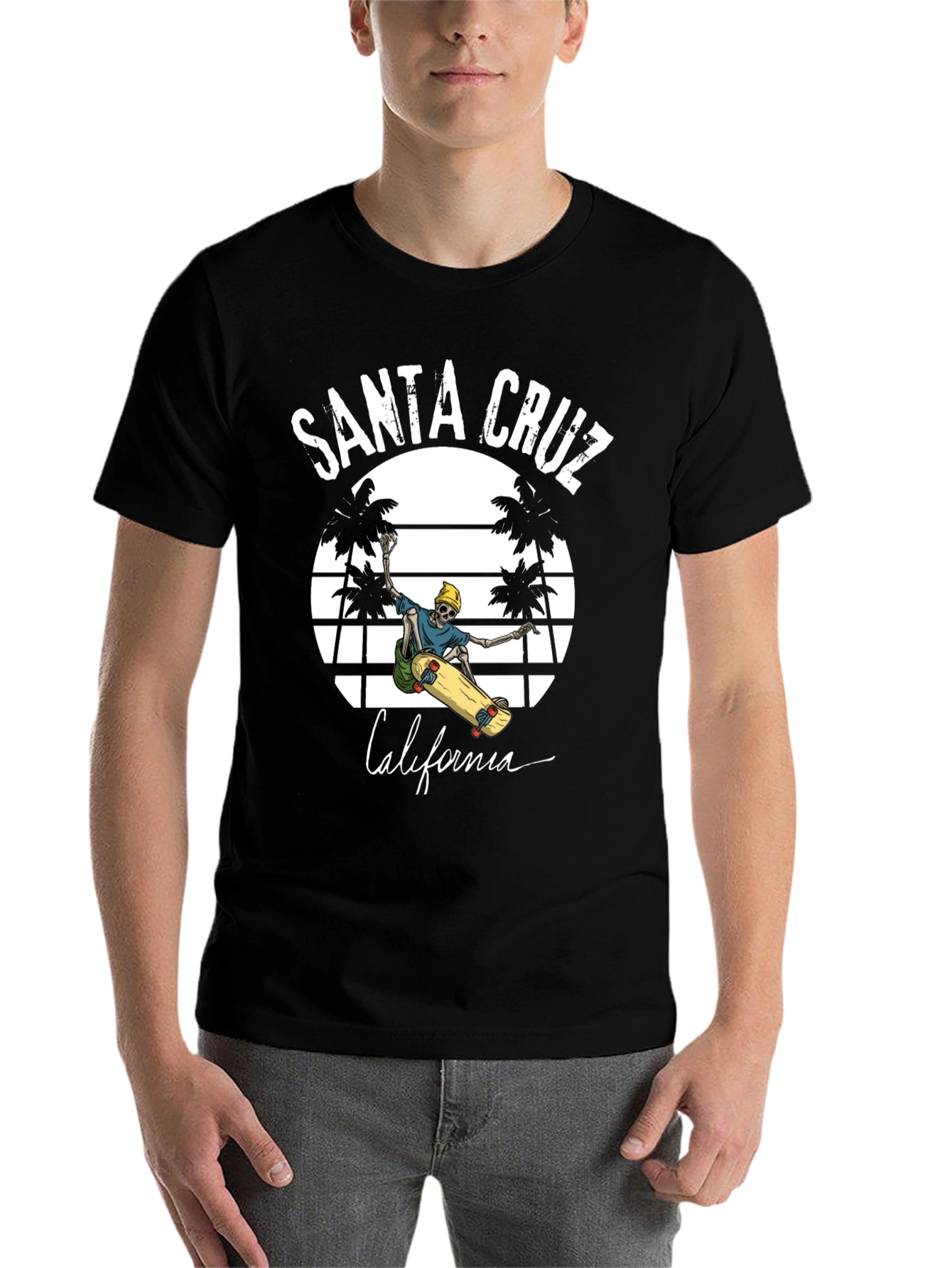 Santa Cruz California Skeleton Skateboarder T-Shirt - 7