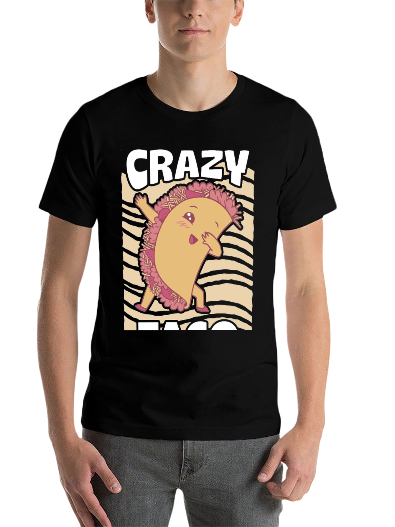 Black Crazy Taco Dab Black T-Shirt view 7