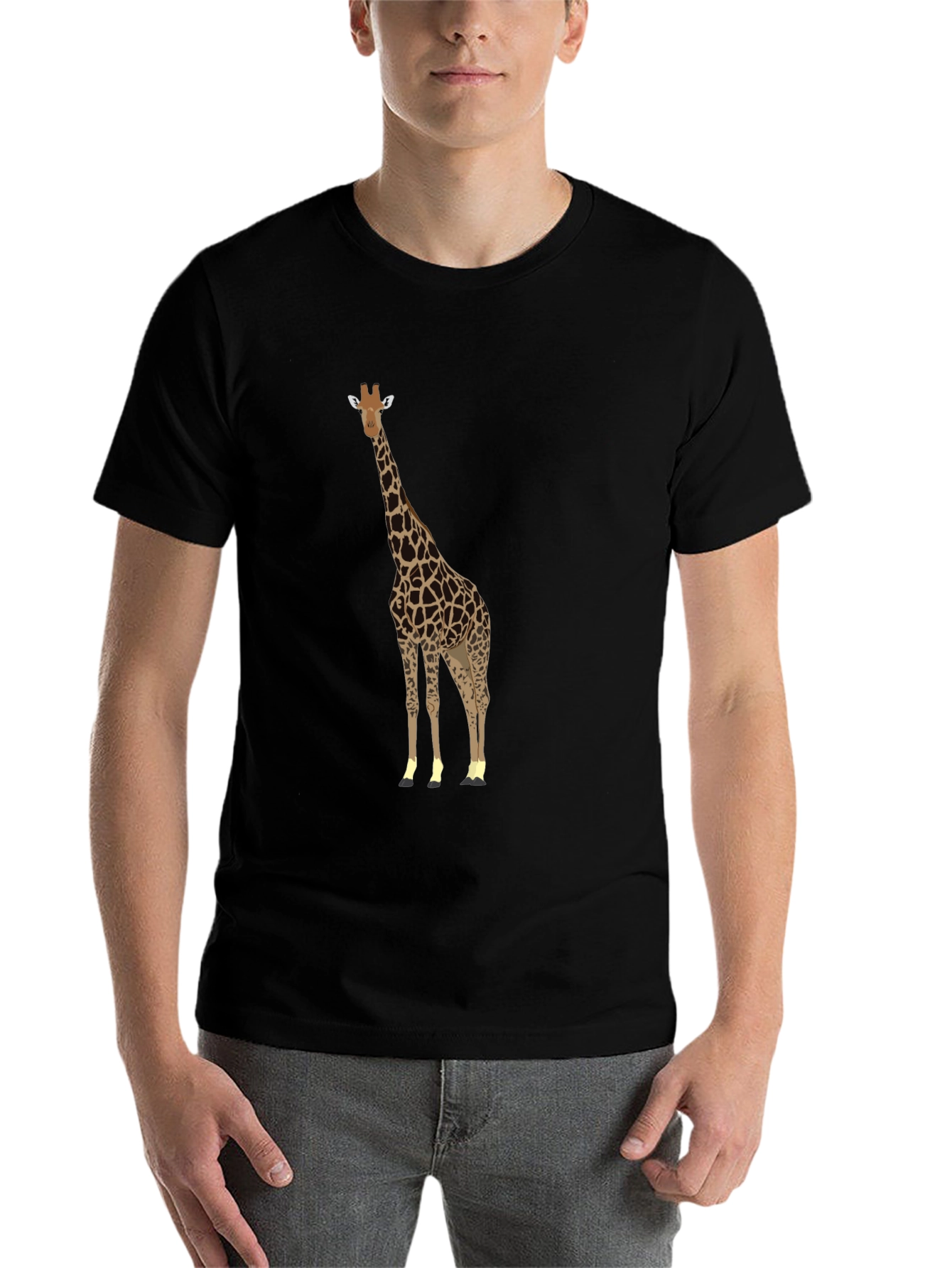 Black Giraffe Graphic Tee - Stylish Animal Print T-Shirt view 7