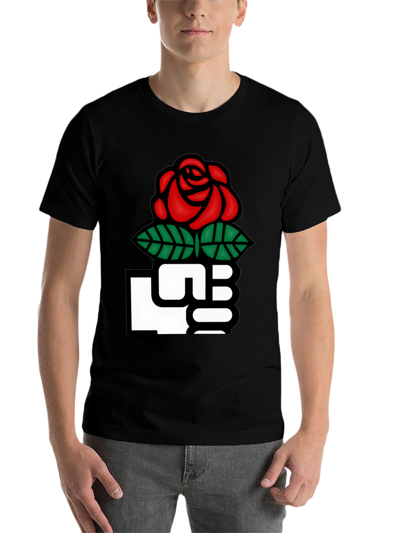 Black Rose Fist Graphic T-Shirt view 7