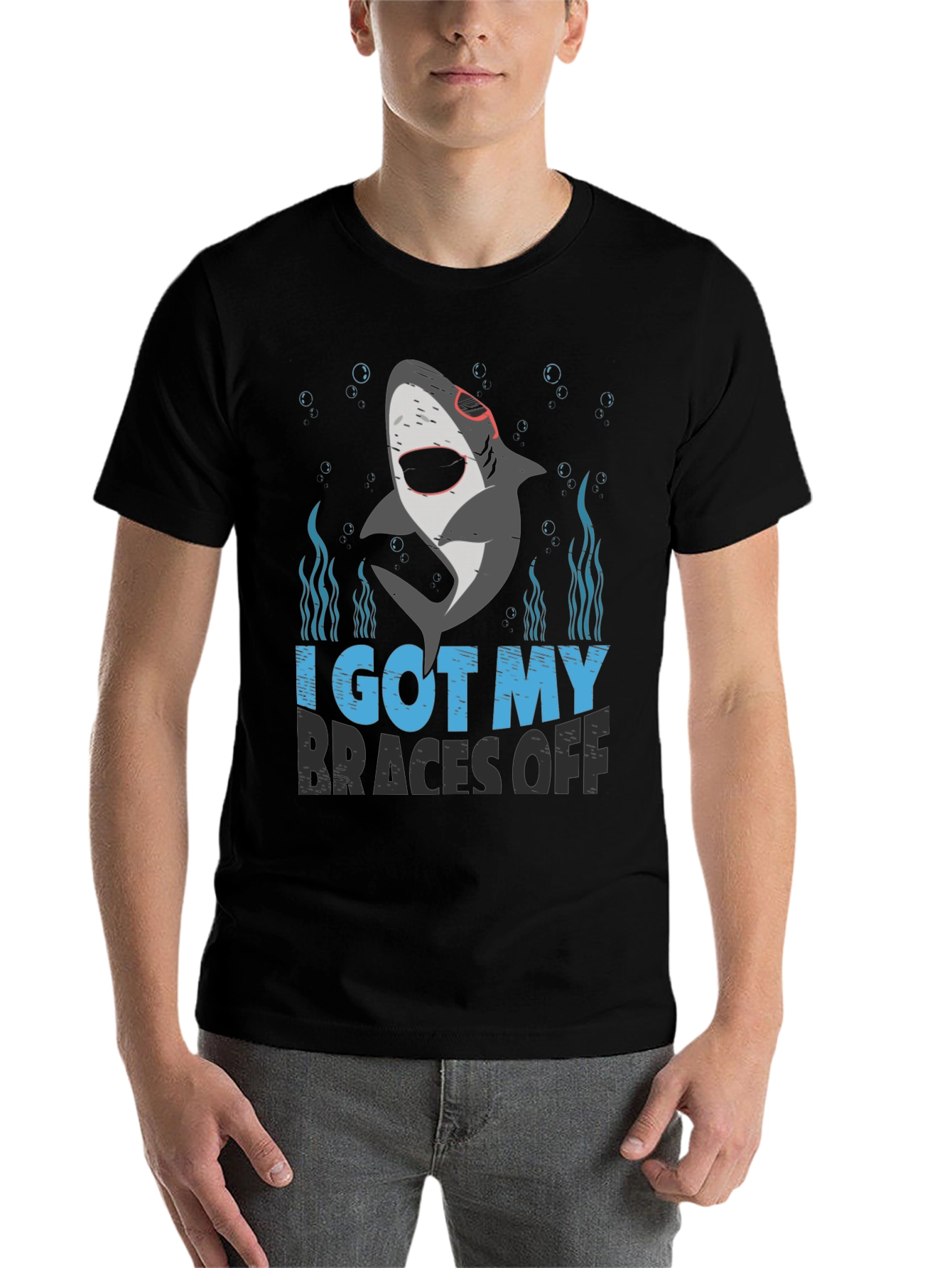Black Shark "Braces Off" Graphic Tee - Black view 7