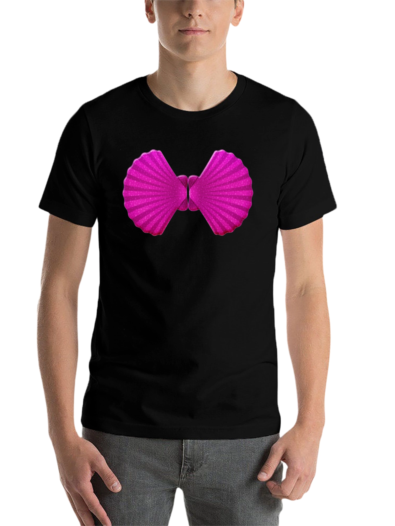 Black Novelty Bowtie Graphic T-Shirt - Fun & Stylish view 7
