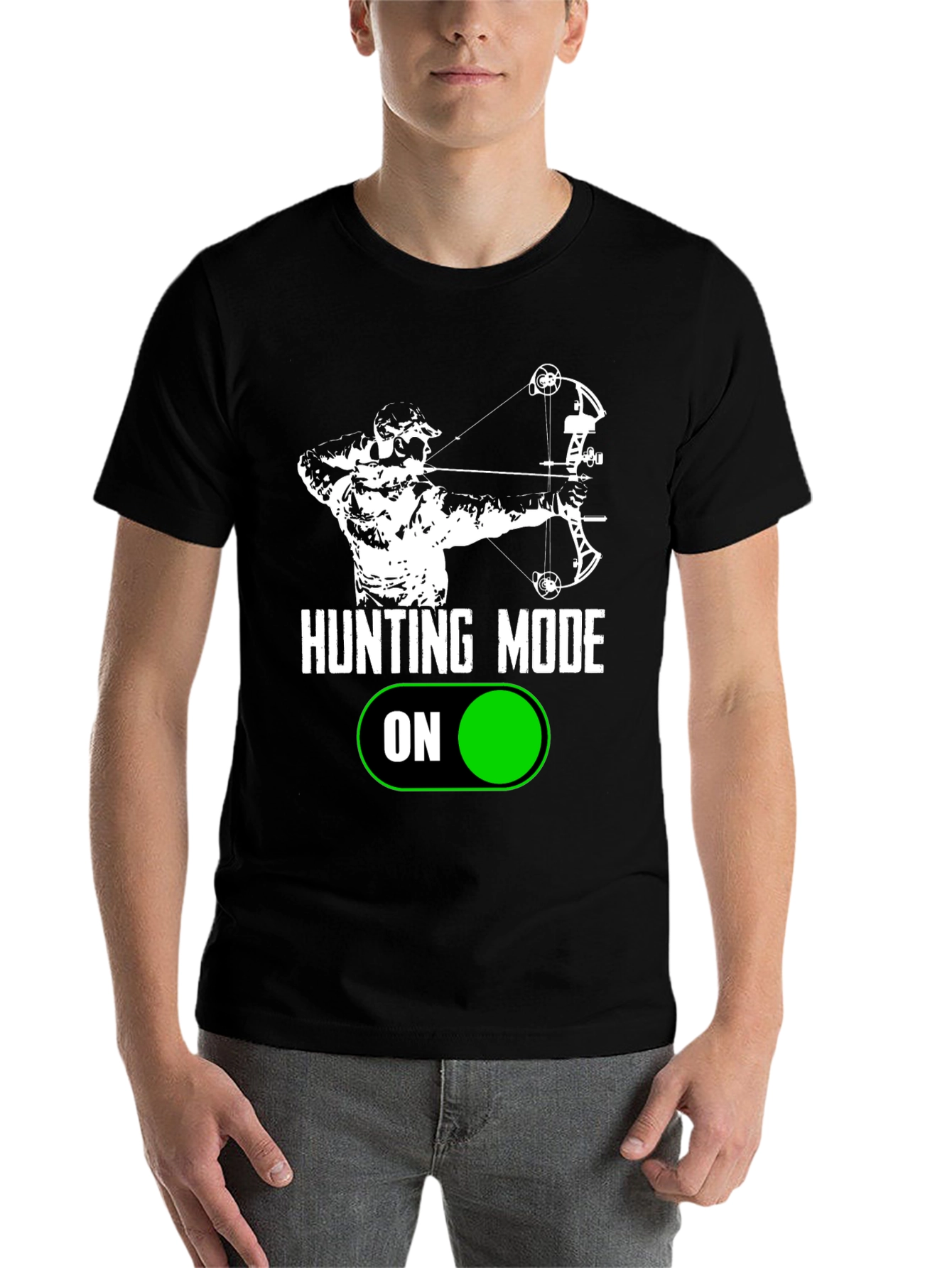Black Hunting Mode On T-Shirt view 7