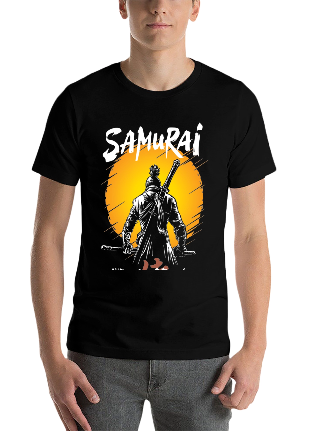 Black Samurai Warrior Graphic Tee - Martial Arts T-Shirt view 7