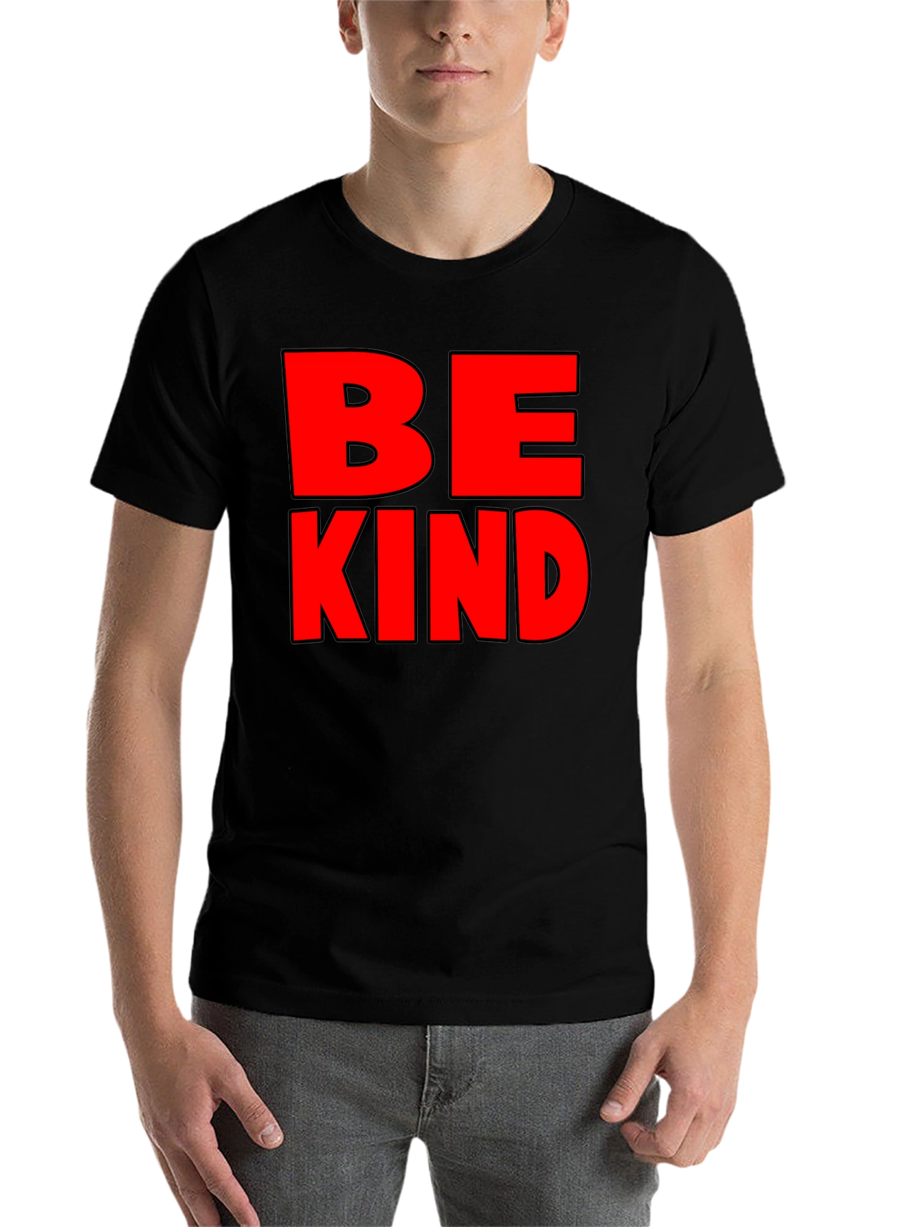 Black Be Kind Graphic Tee - Mens Black T-Shirt view 7