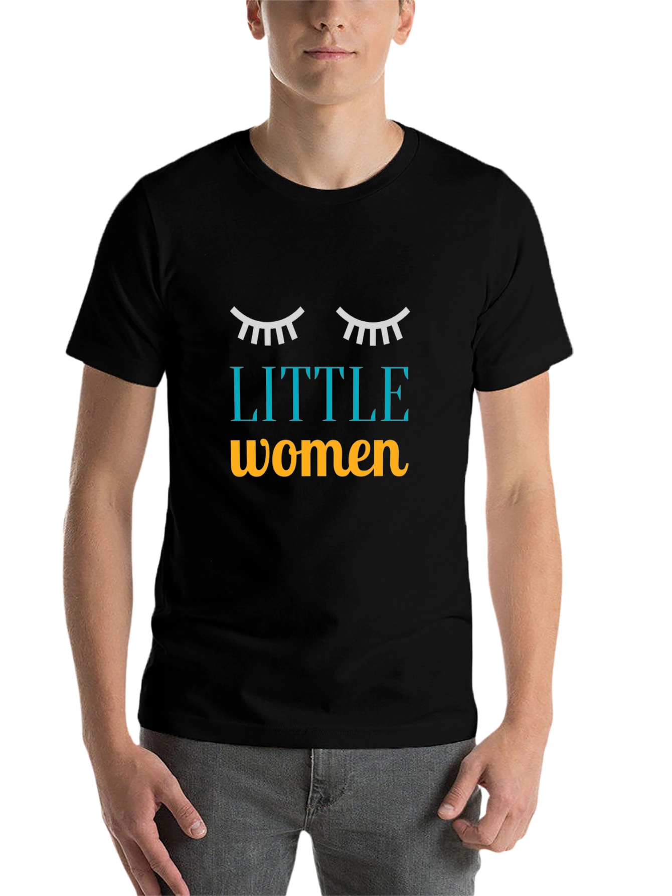 Black Little Women Graphic Tee - Unisex Novelty T-Shirt view 7