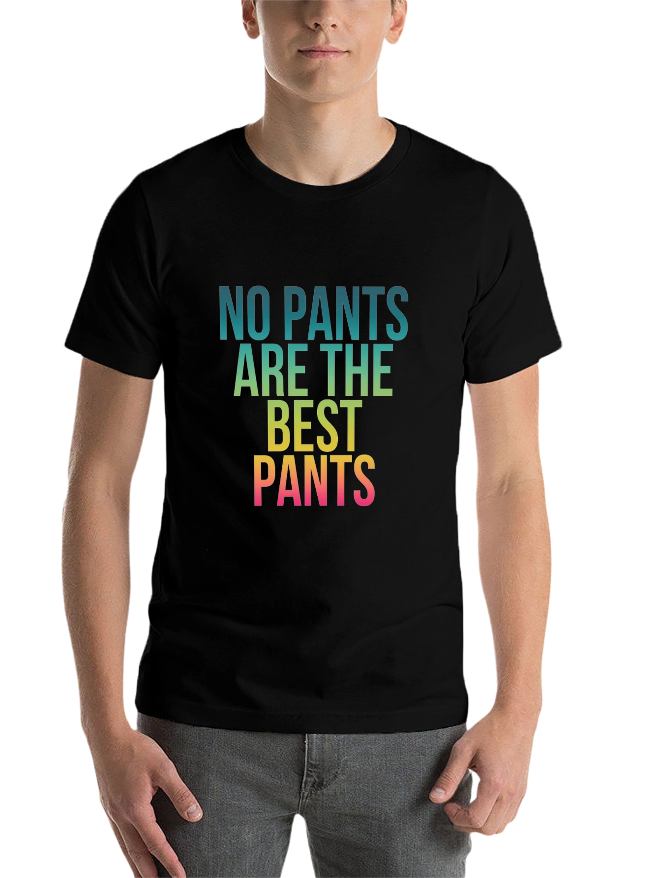 Black No Pants Are The Best Pants Graphic Tee view 7