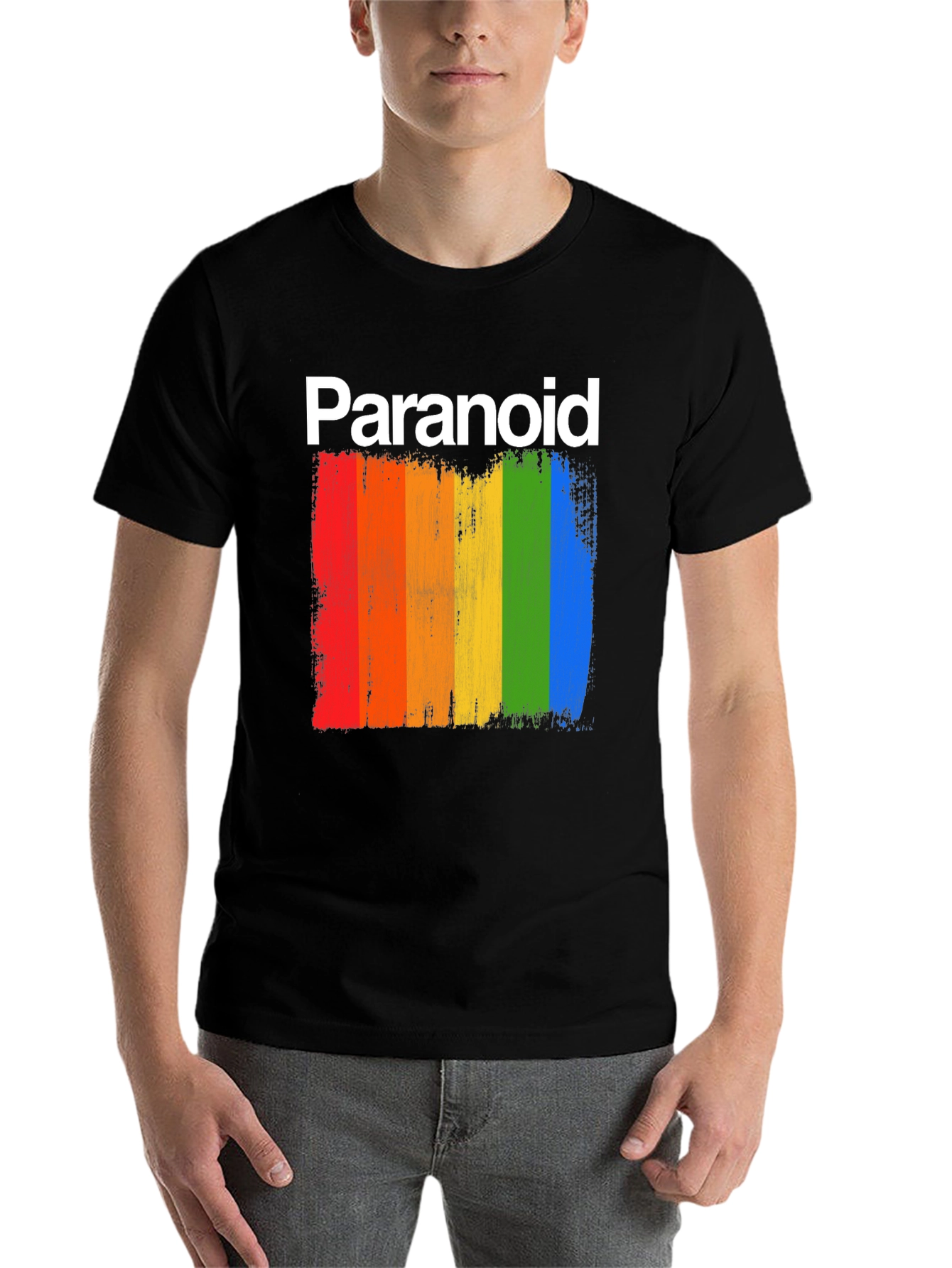 Black Paranoid Pride Graphic T-Shirt - Soft Cotton Blend view 7