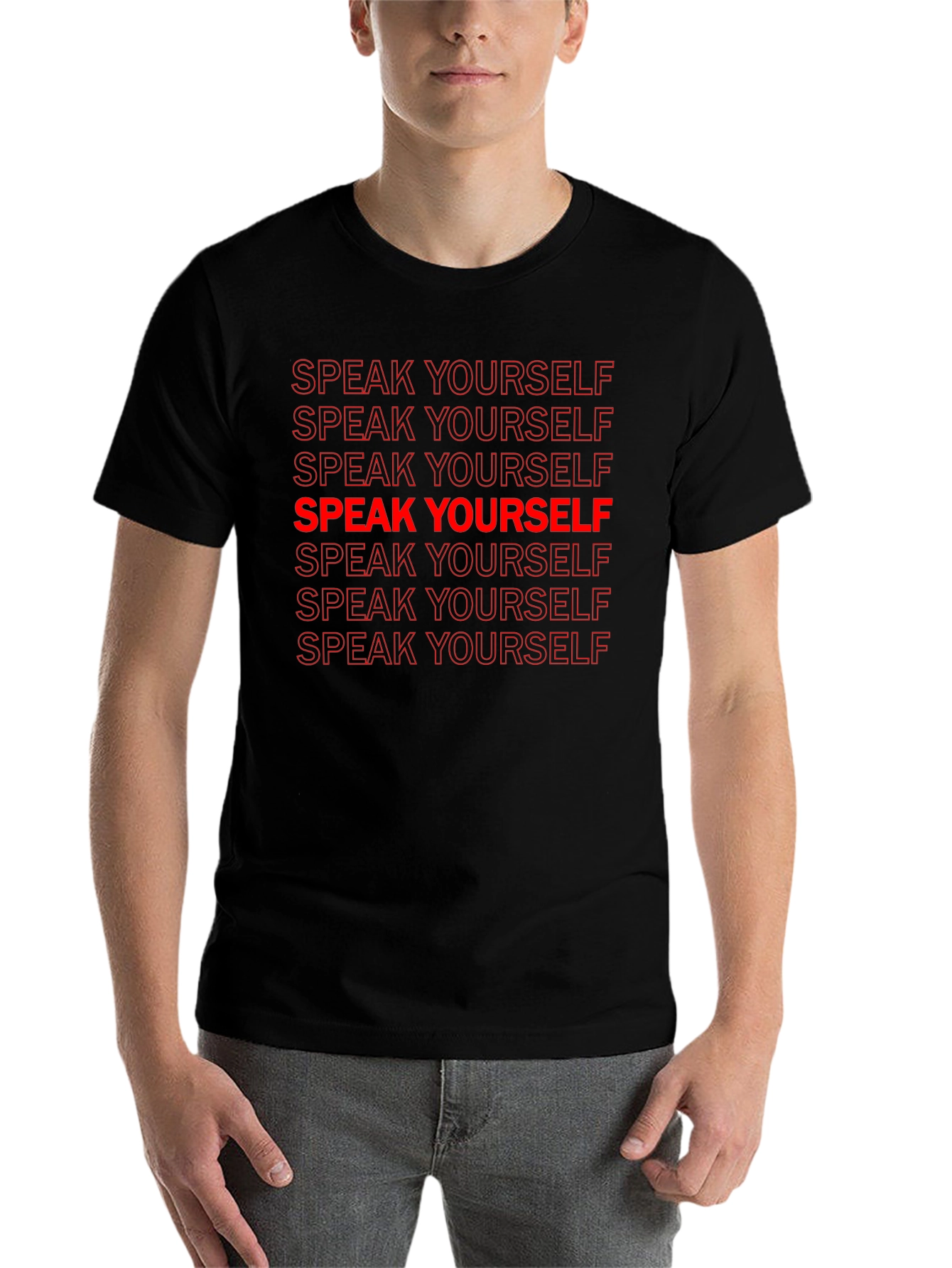 Black Speak Yourself Graphic Tee - Black view 7