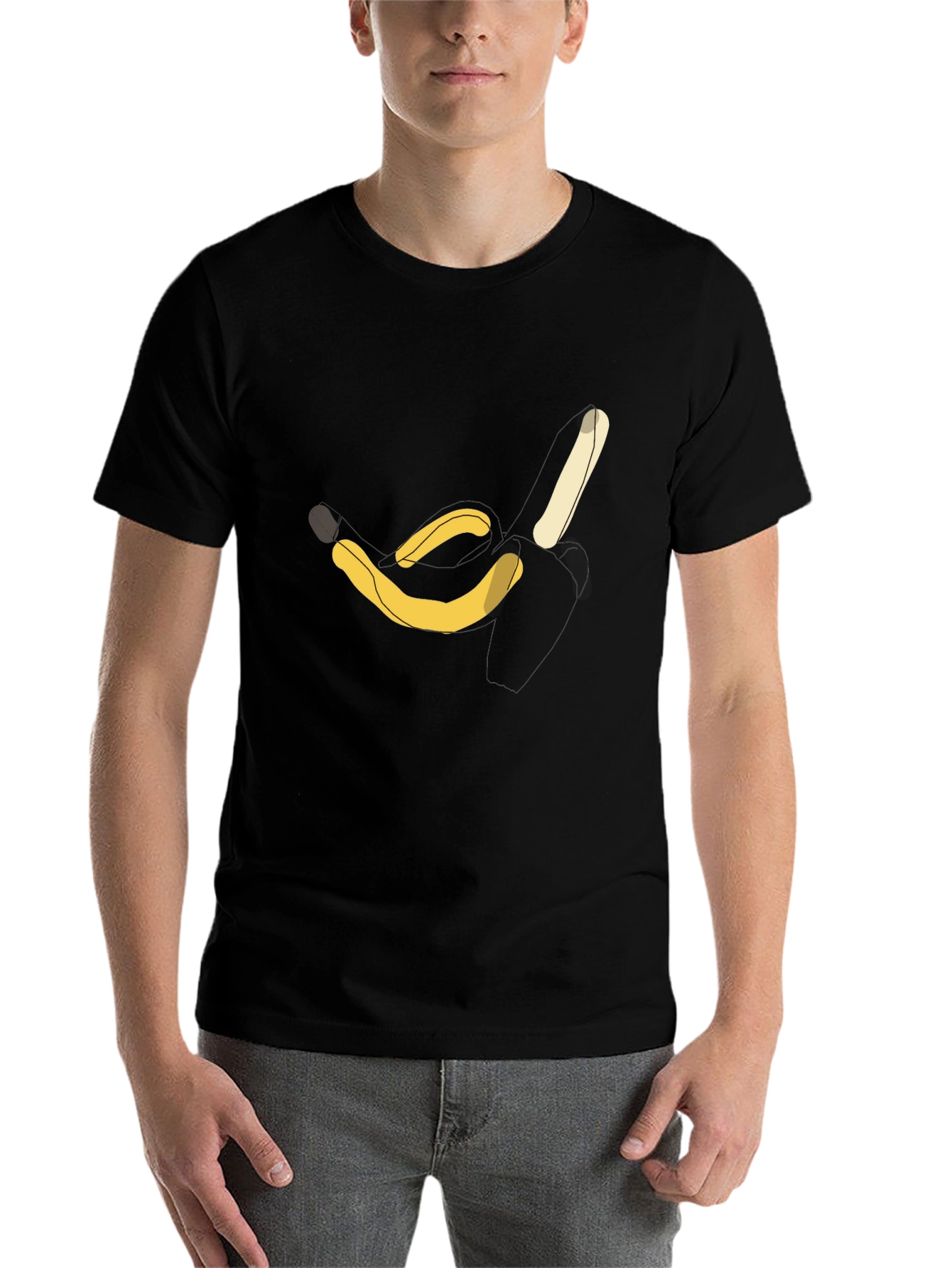 Black Banana Graphic T-Shirt - Casual Cotton Tee view 7