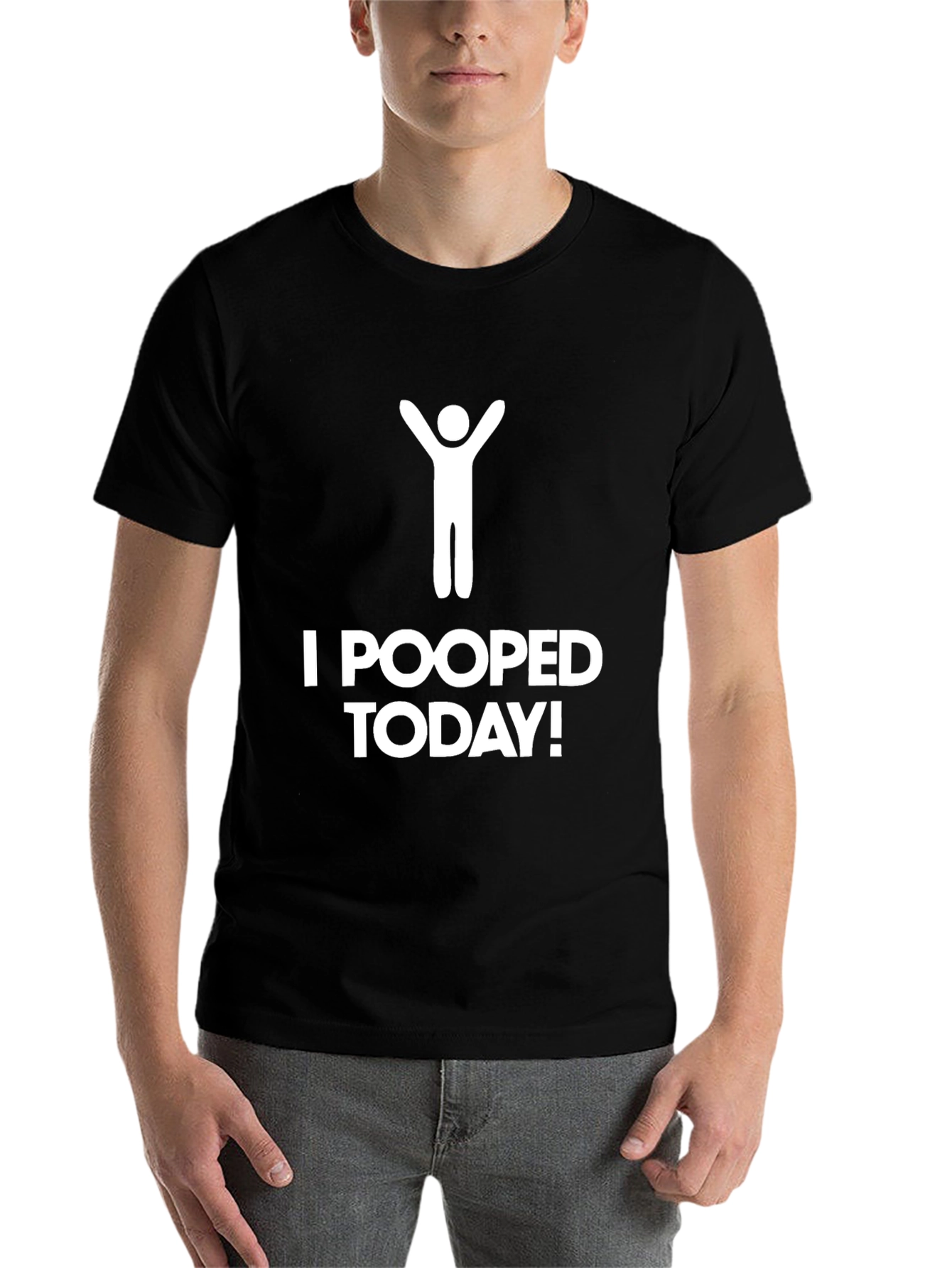 Black I Pooped Today T-Shirt - Funny Graphic Tee view 7