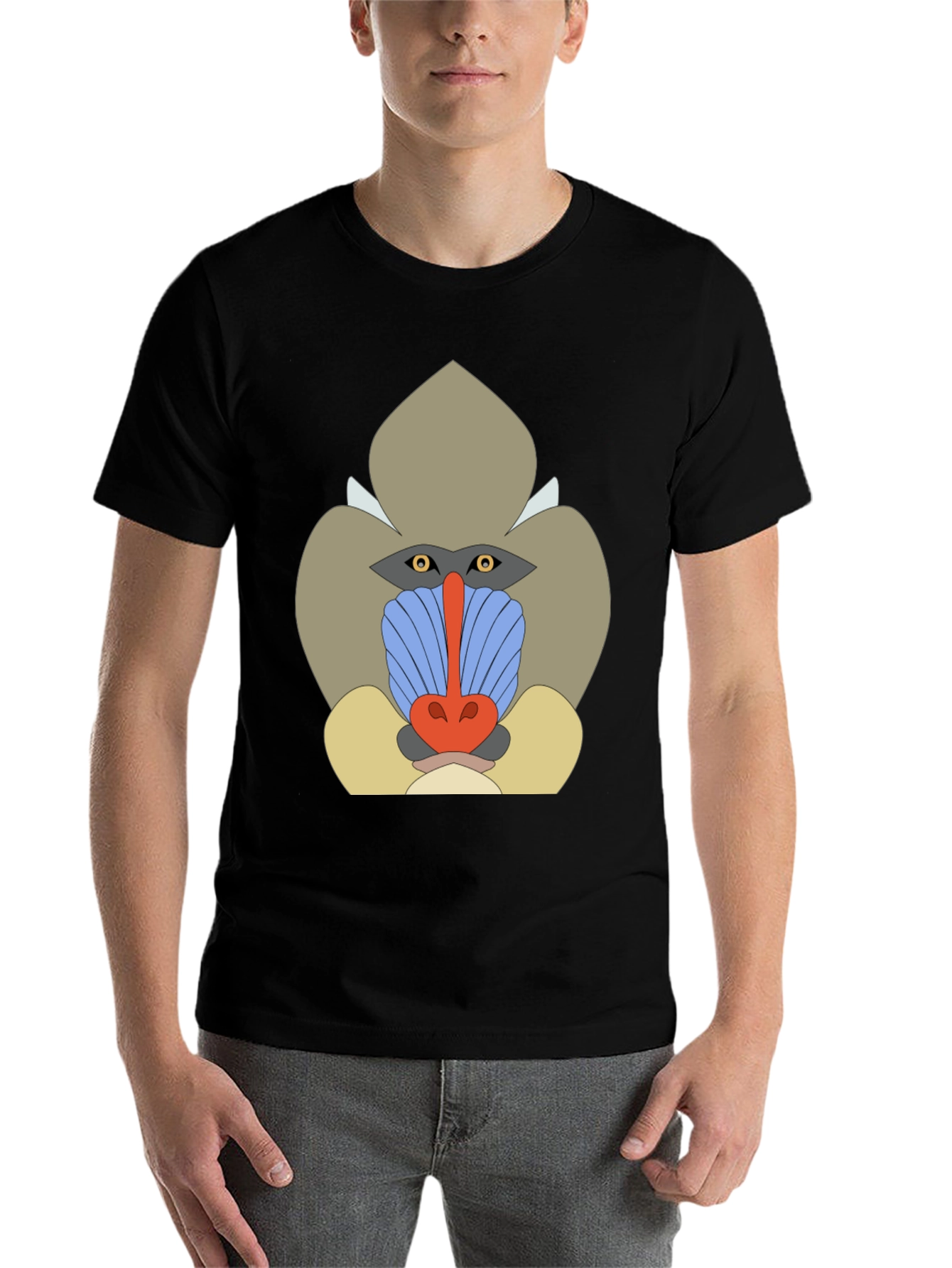 Black Funky Mandrill Graphic T-Shirt - Black view 7