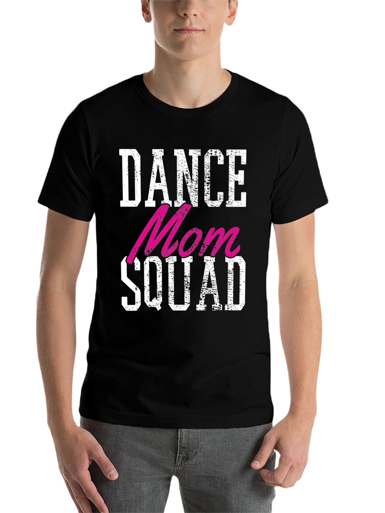 Black Dance Mom Squad Graphic Tee - Black Crewneck T-Shirt view 7