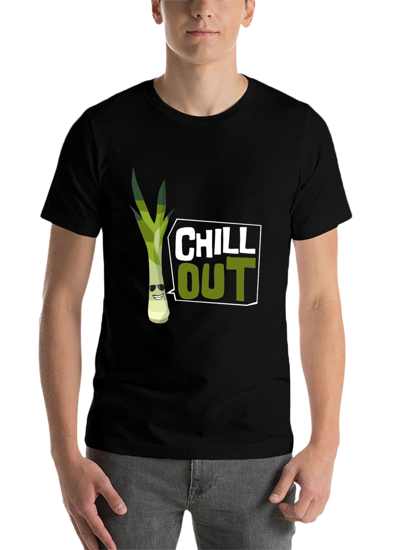 Chill Out Leek Graphic T-Shirt - 7