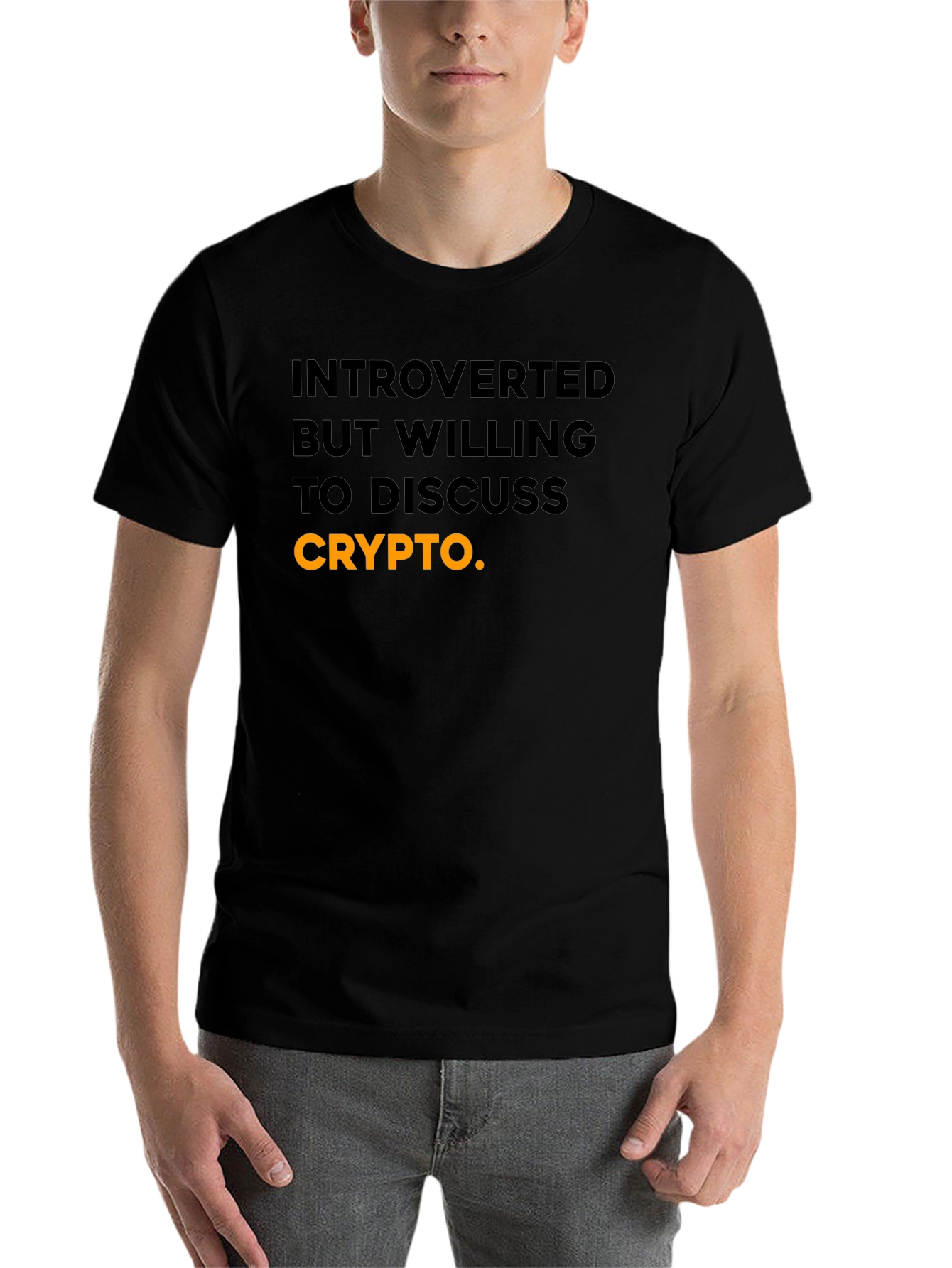 Black Introverted Crypto T-Shirt view 7
