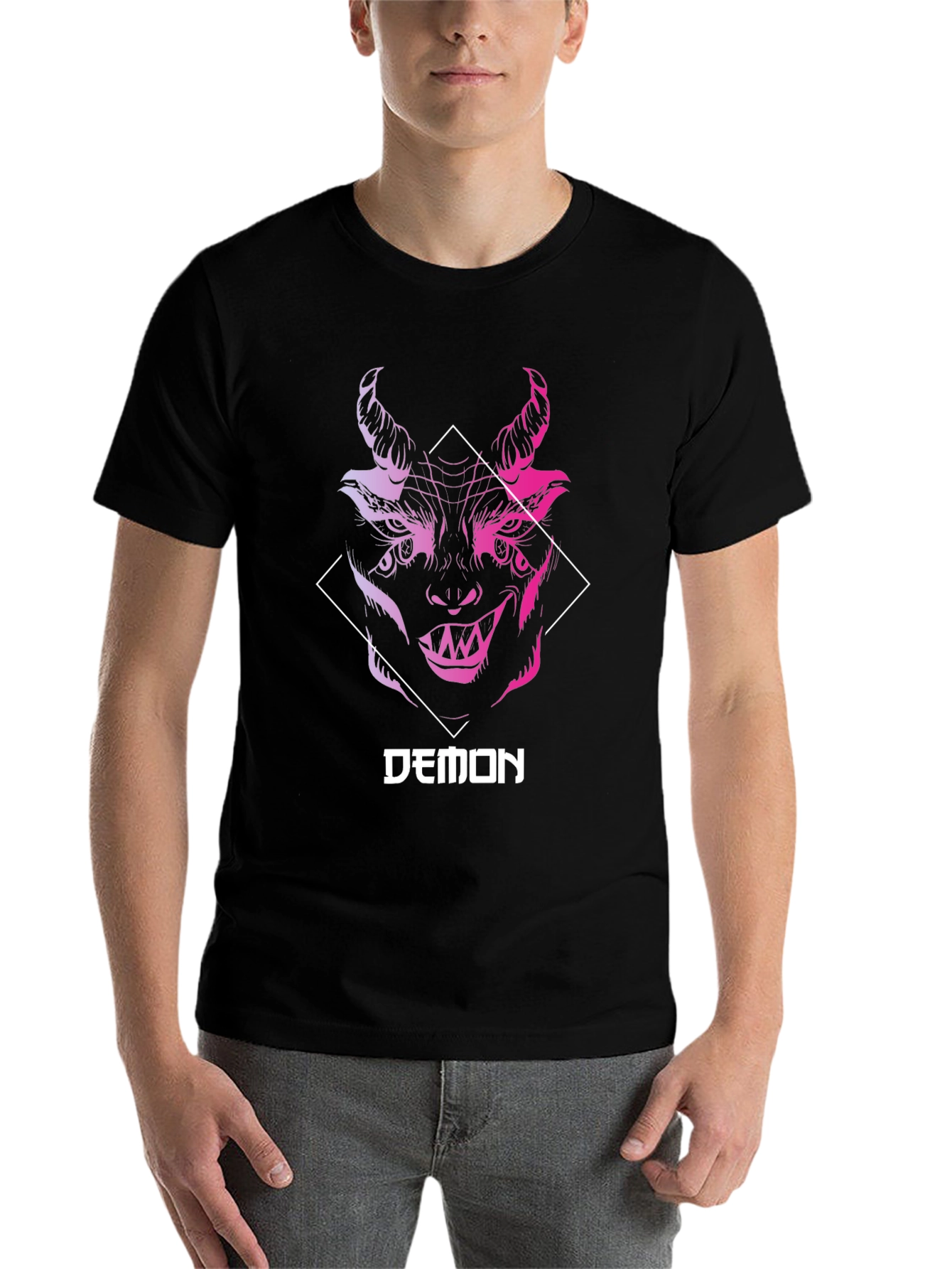 Black Demon Graphic T-Shirt - Edgy Streetwear view 7