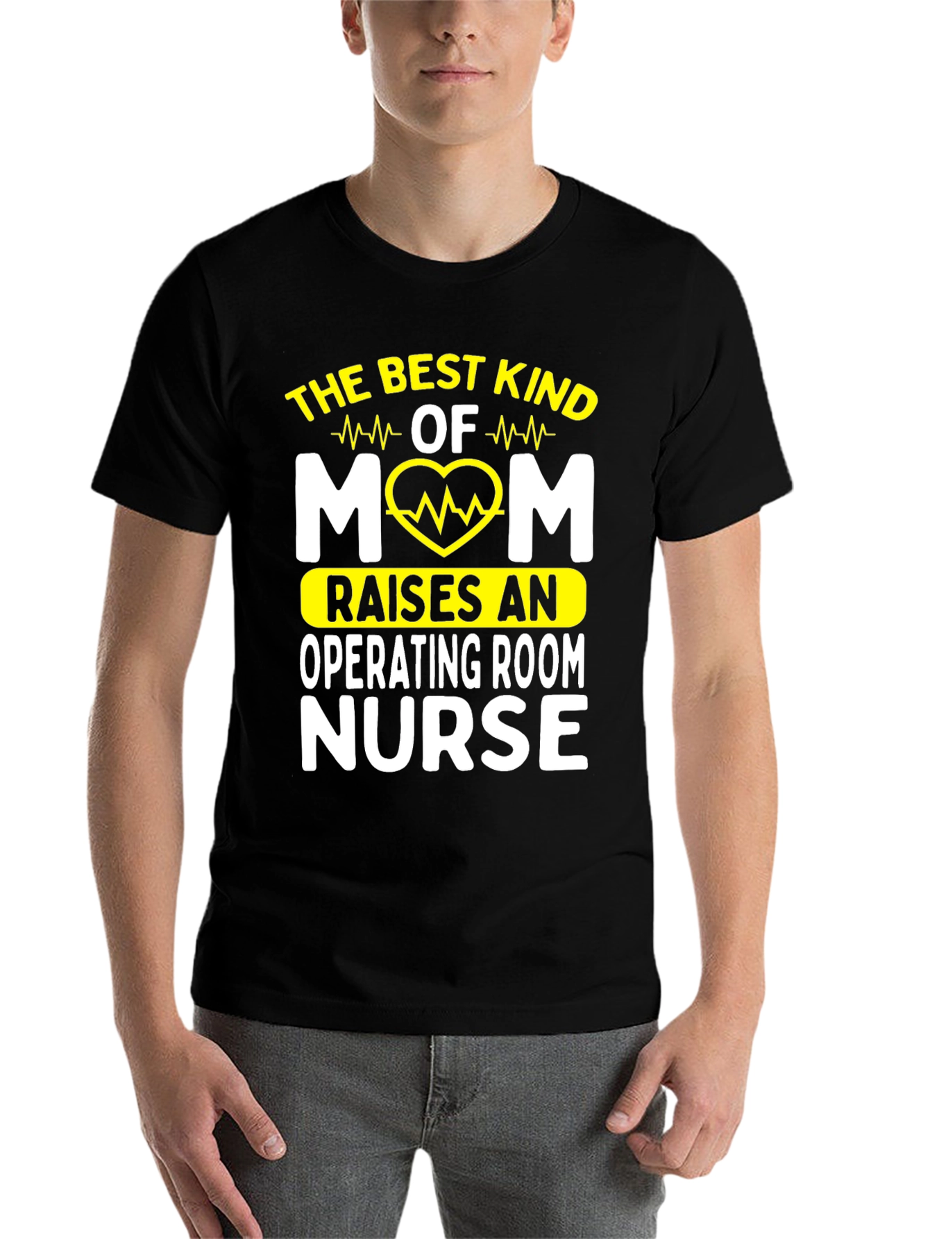 Black Best Kind of Mom Operating Room Nurse Graphic Tee view 7