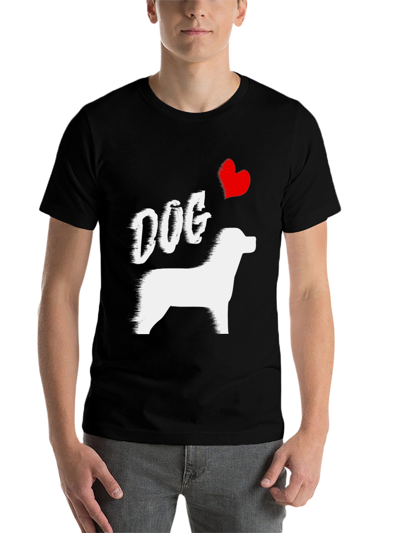 Black Dog Lover Tee - I Heart My Dog T-Shirt view 7