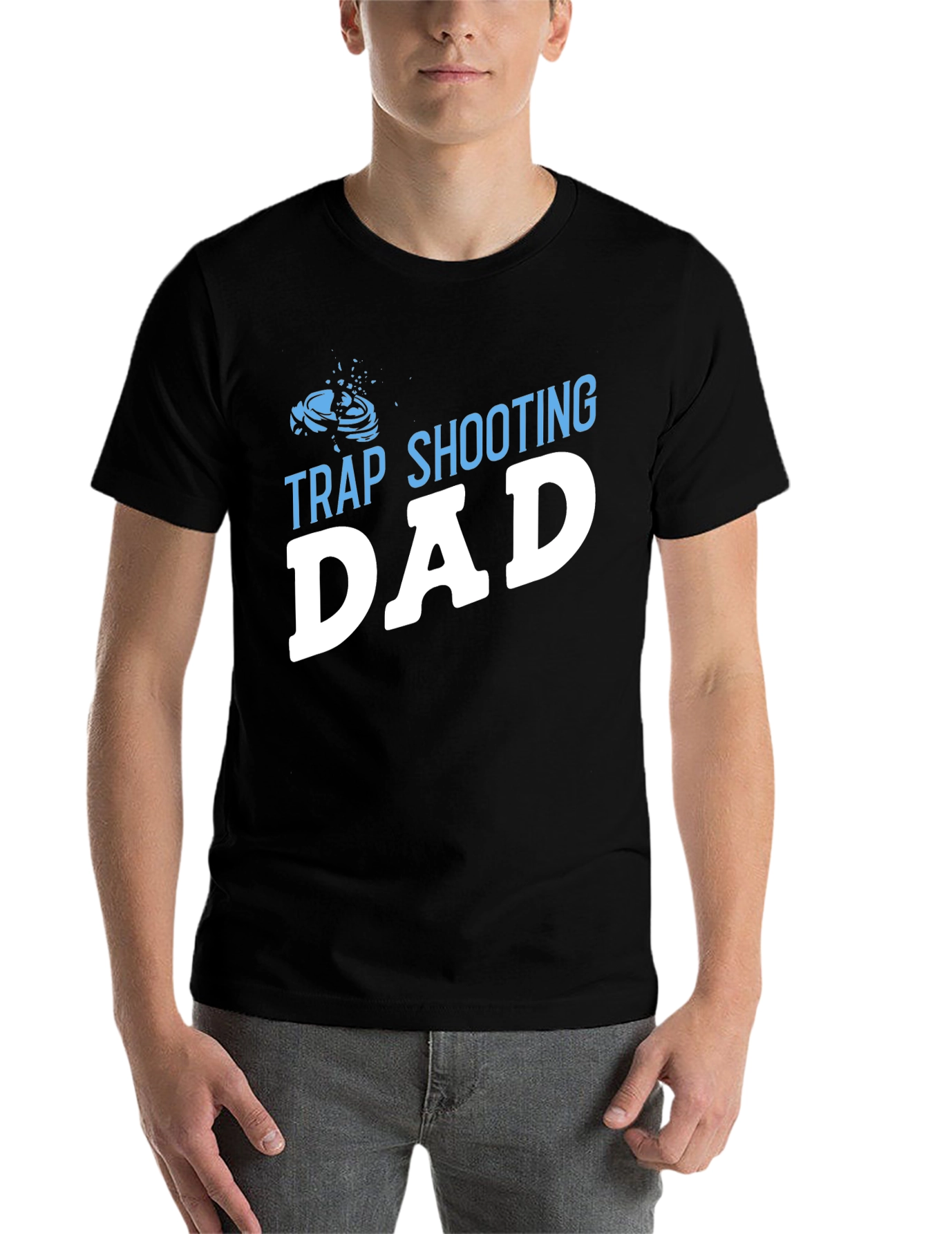 Black Trap Shooting Dad T-Shirt view 7