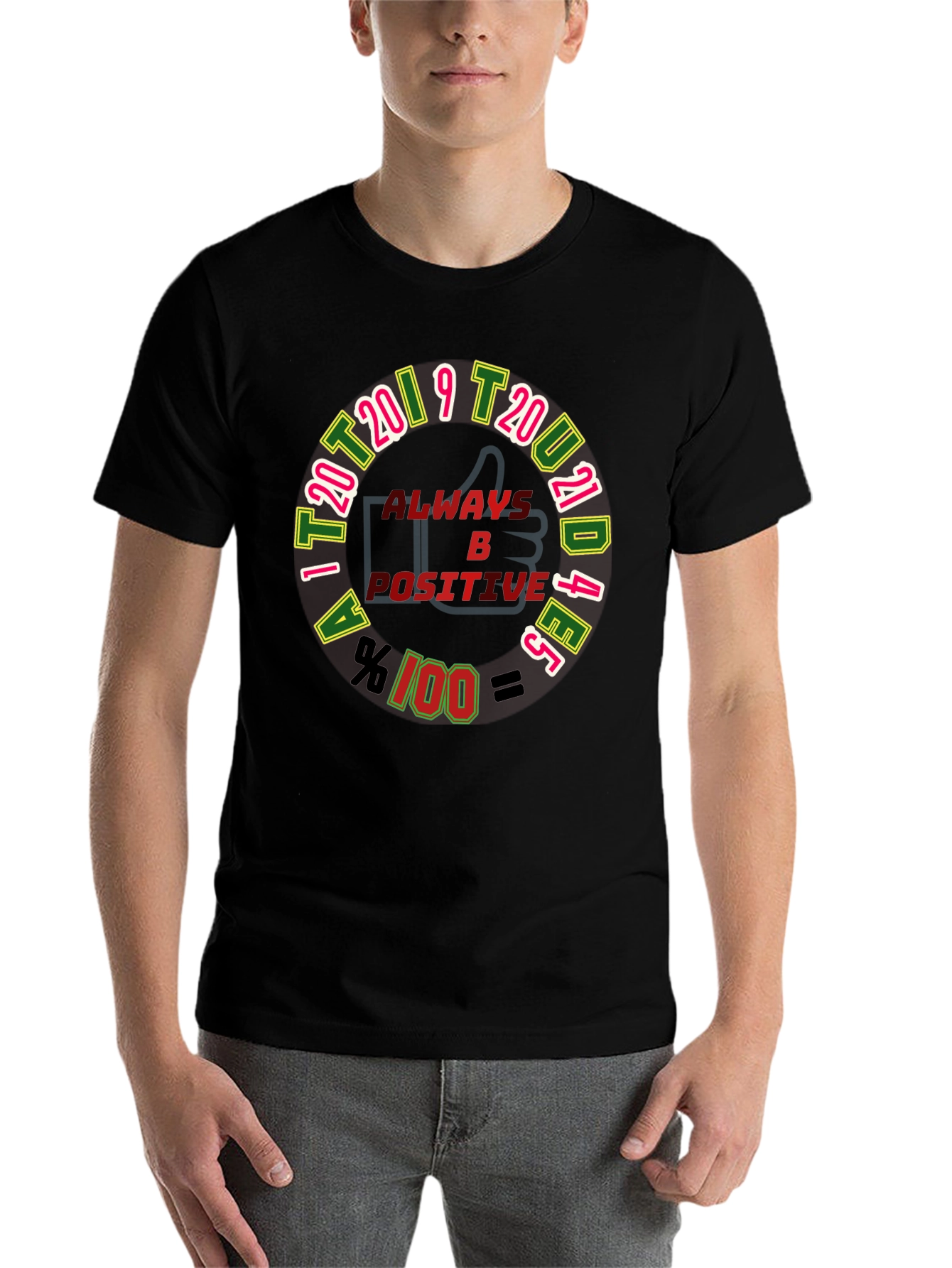 Black Always Be Positive T-Shirt view 7
