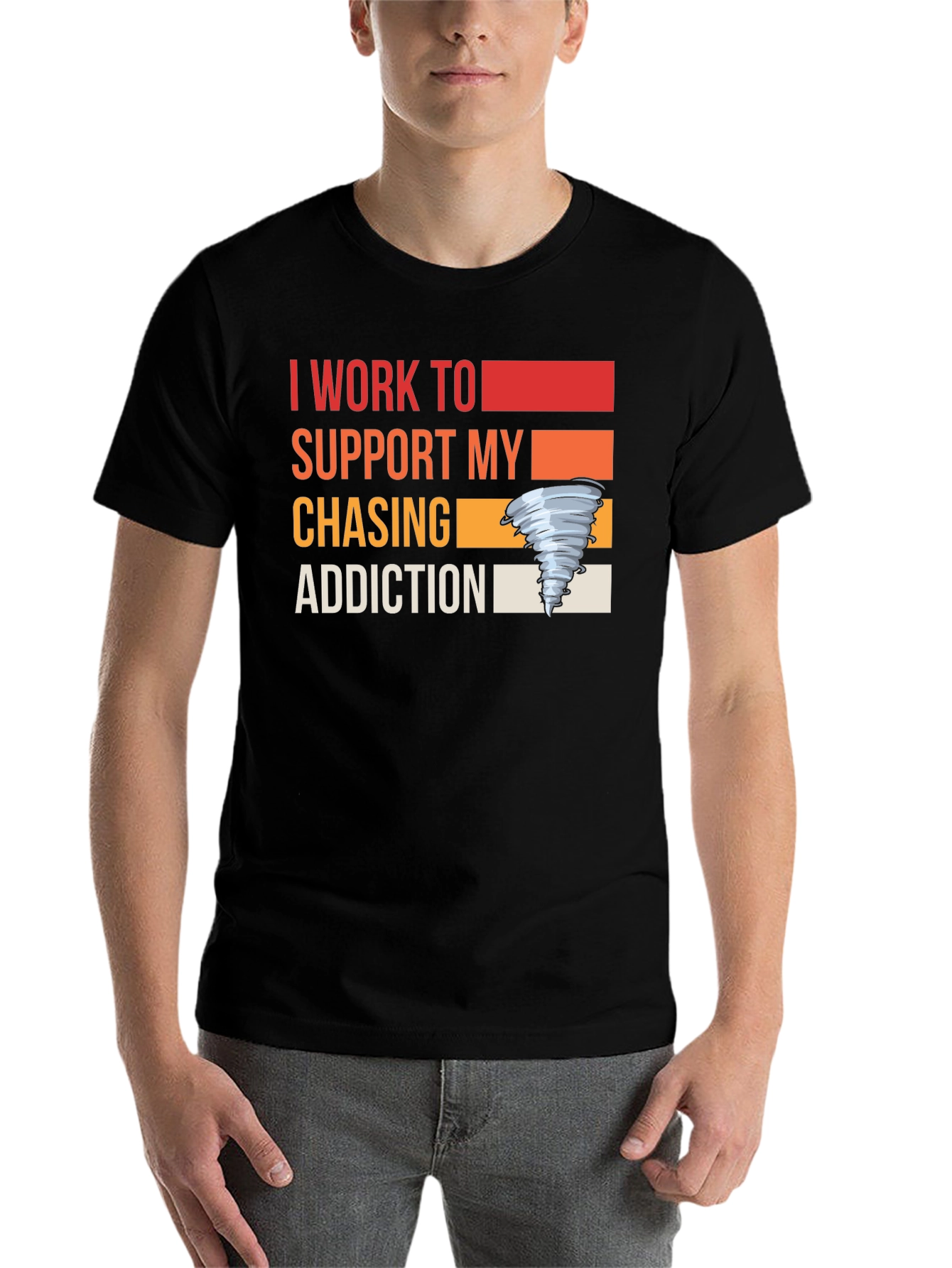 Black Chasing Addiction T-Shirt view 7
