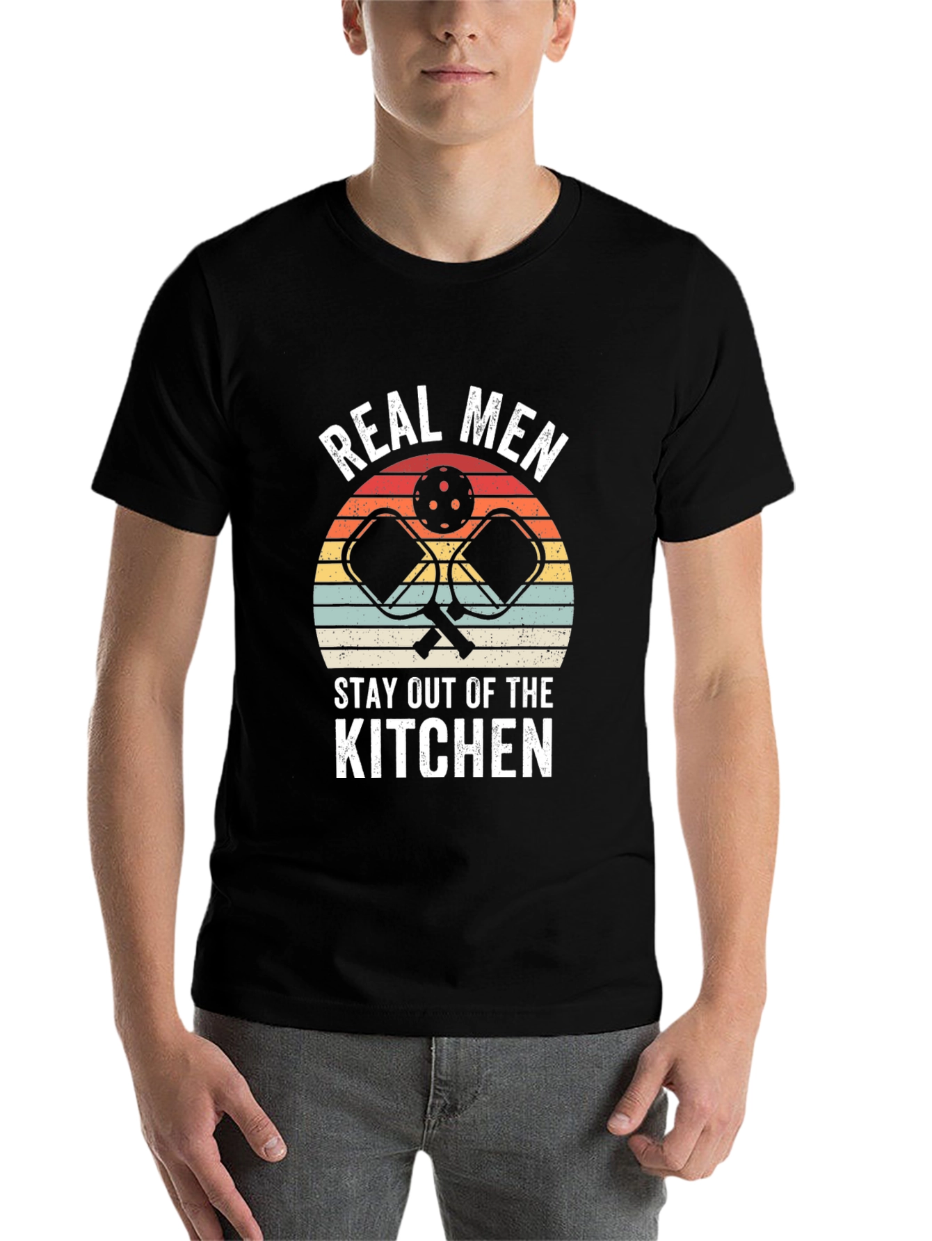 Black Real Men Stay Out of the Kitchen T-Shirt view 7