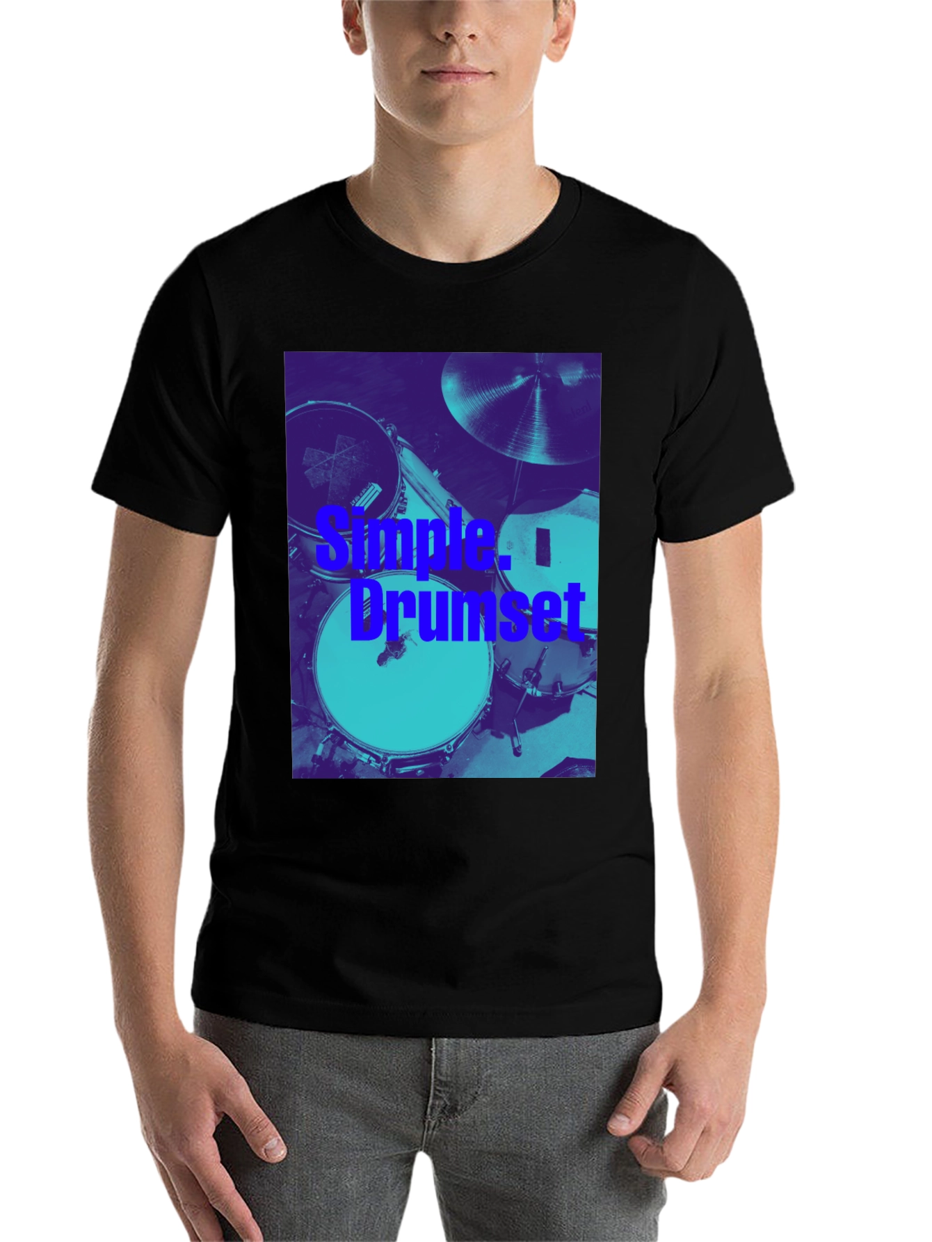 Simple Drumset Graphic Tee - Musician's Style - 7