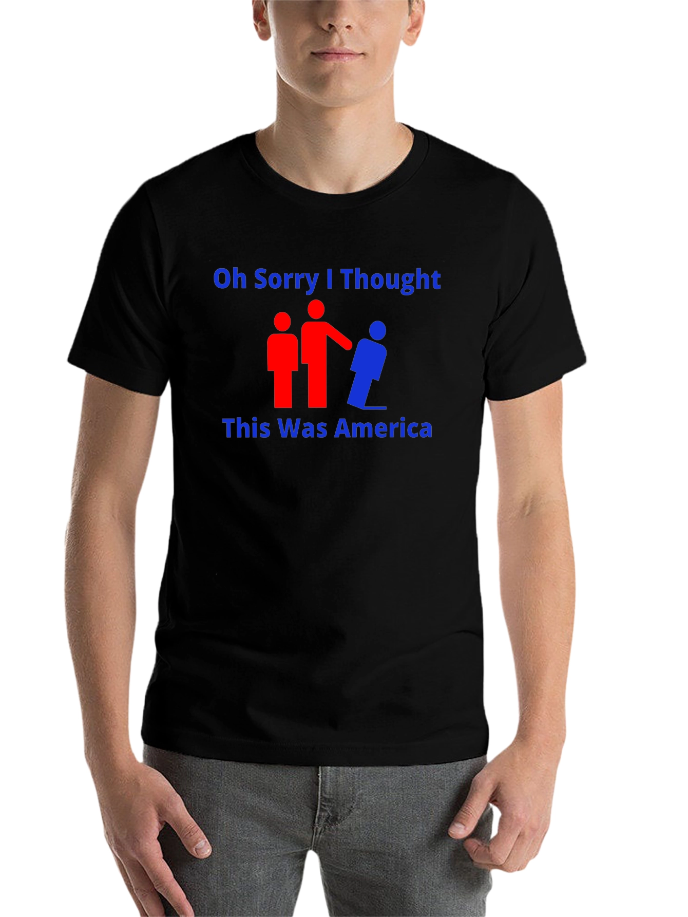 Black Oh Sorry, I Thought This Was America T-Shirt view 7