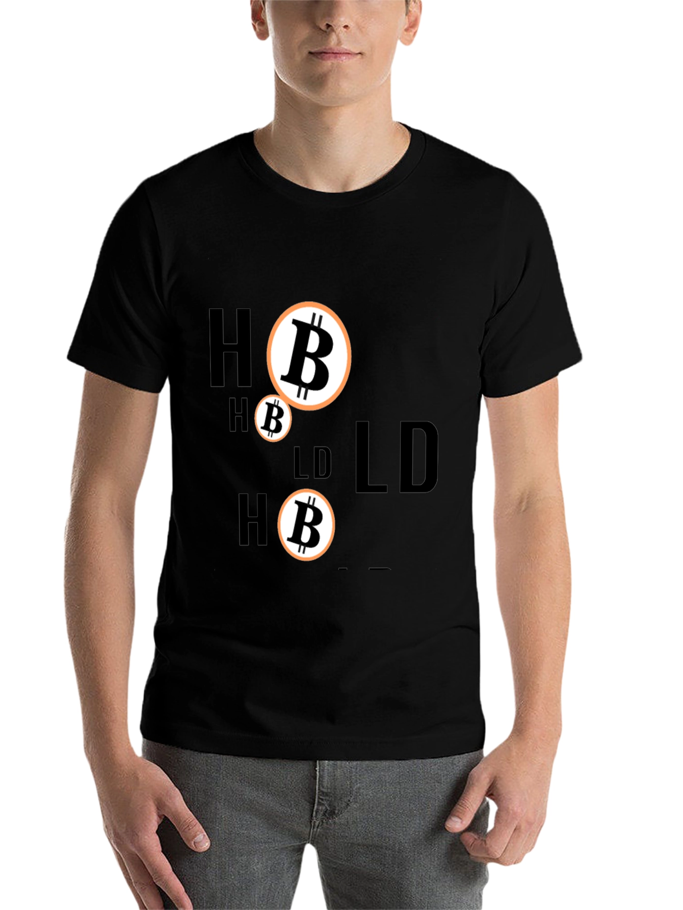 Black HODL Bitcoin Crypto T-Shirt - Black view 7