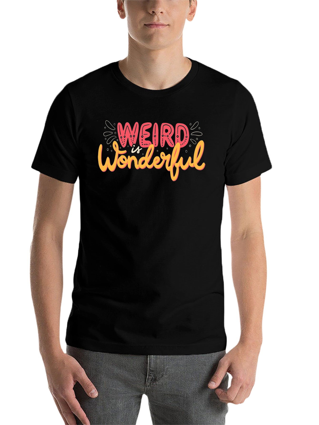 Black Weird Is Wonderful Graphic Tee view 7