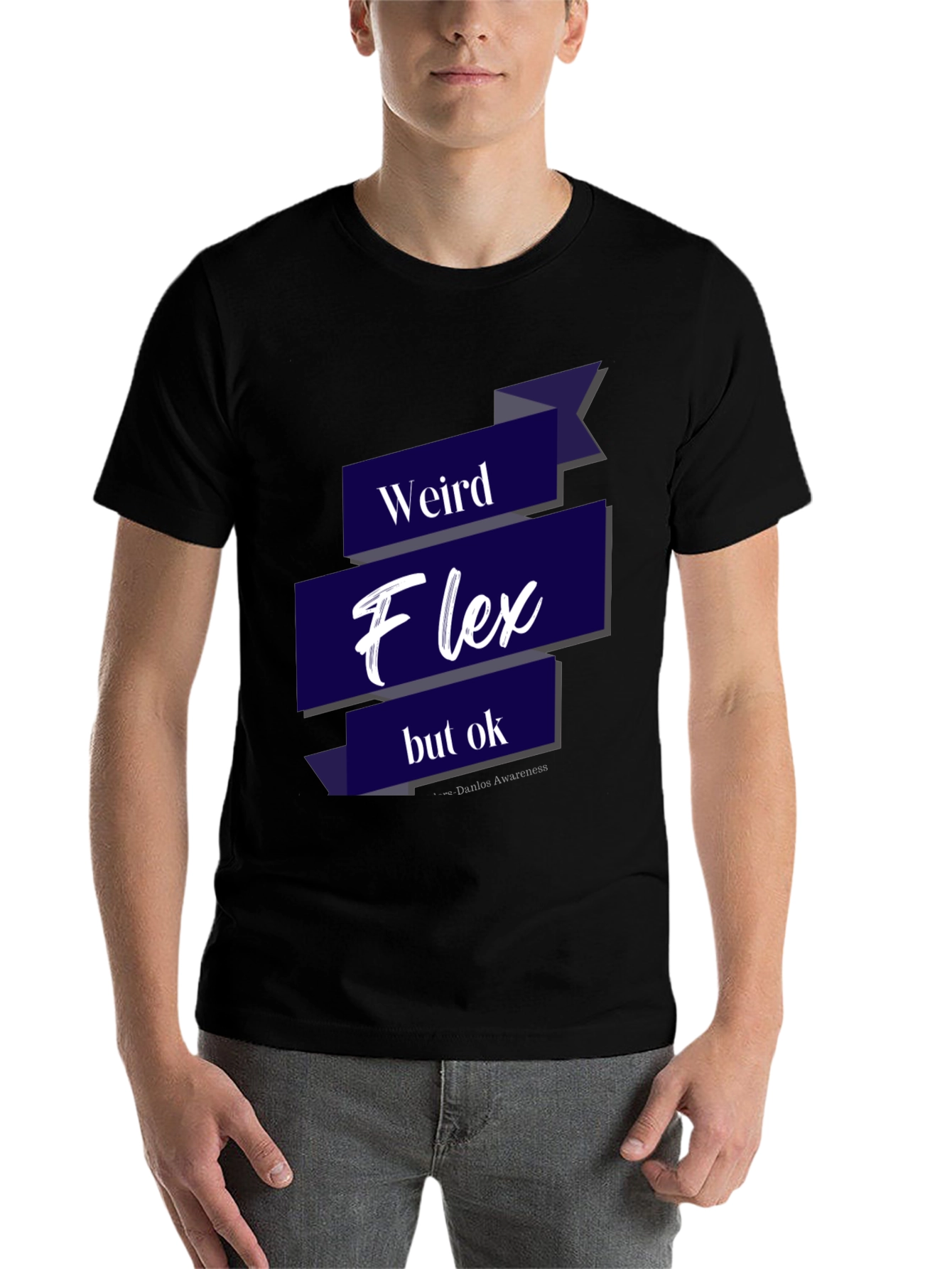 Black Weird Flex T-Shirt - Funny Slogan Tee view 7