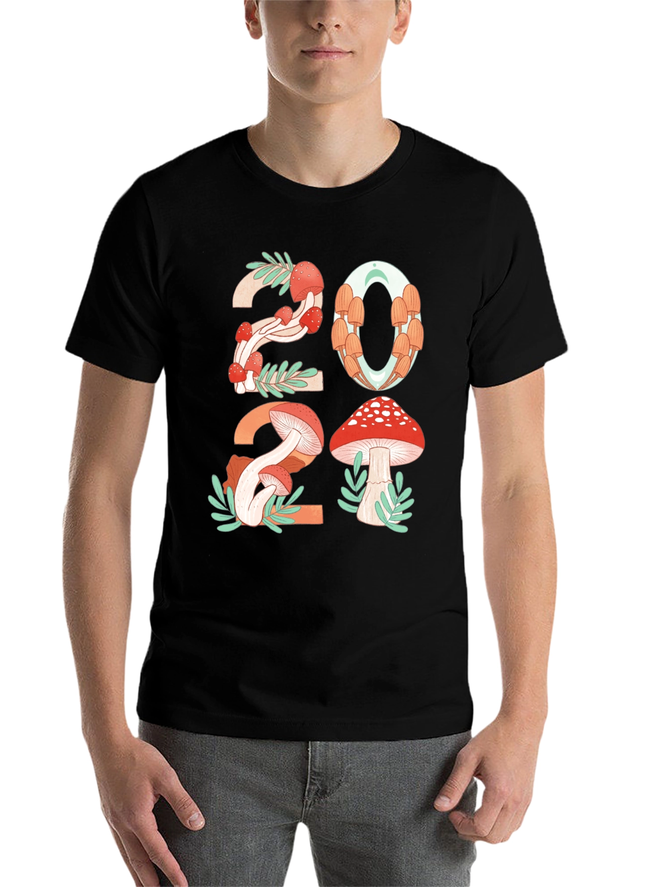 Black Mushroom 2024 Graphic T-Shirt view 7