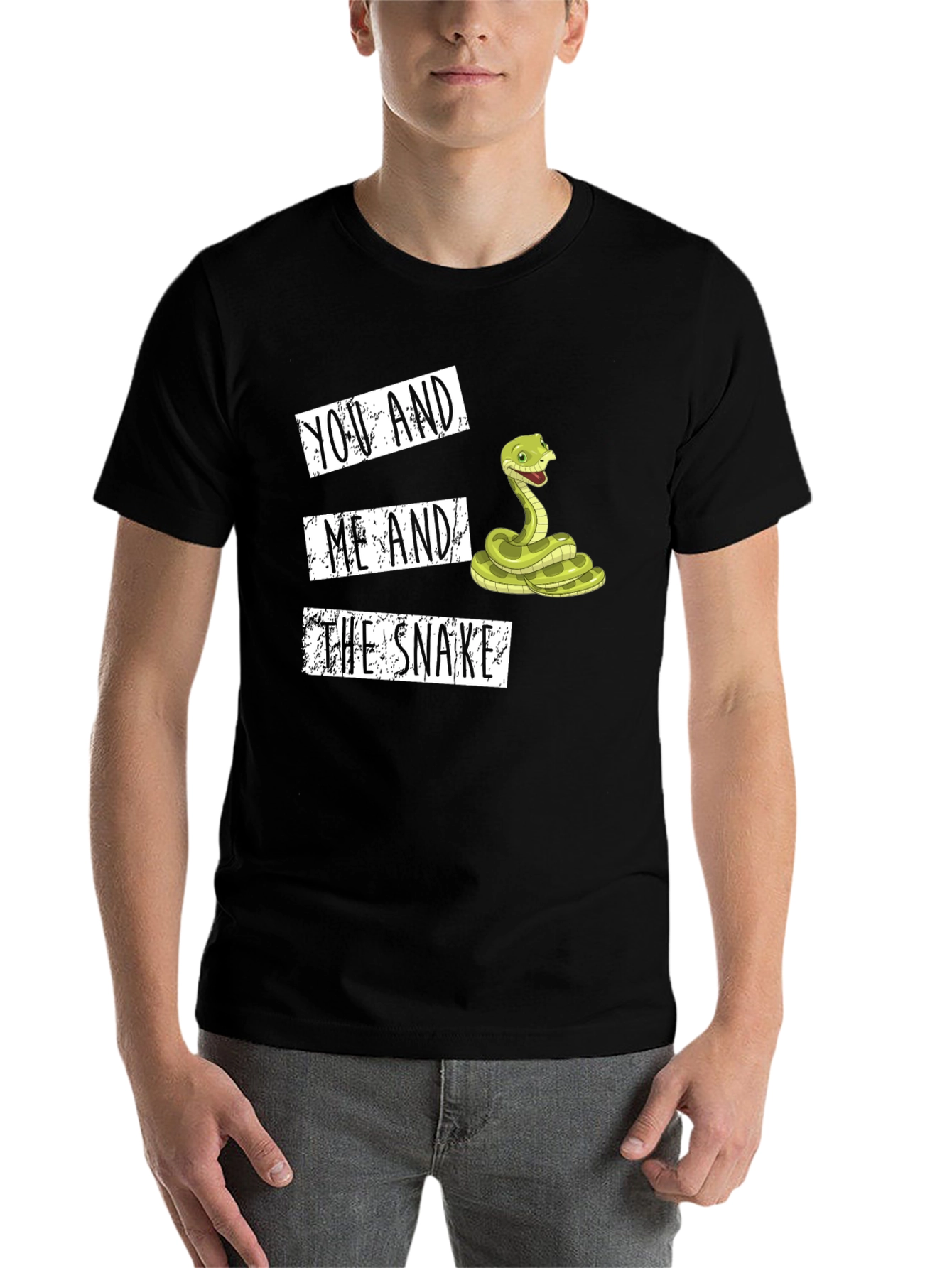 Black You and Me and the Snake Graphic Tee view 7